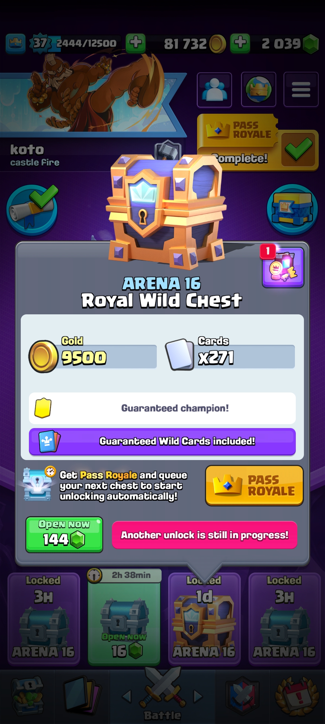 is there any chance that i'll get locked champion like archer queen and