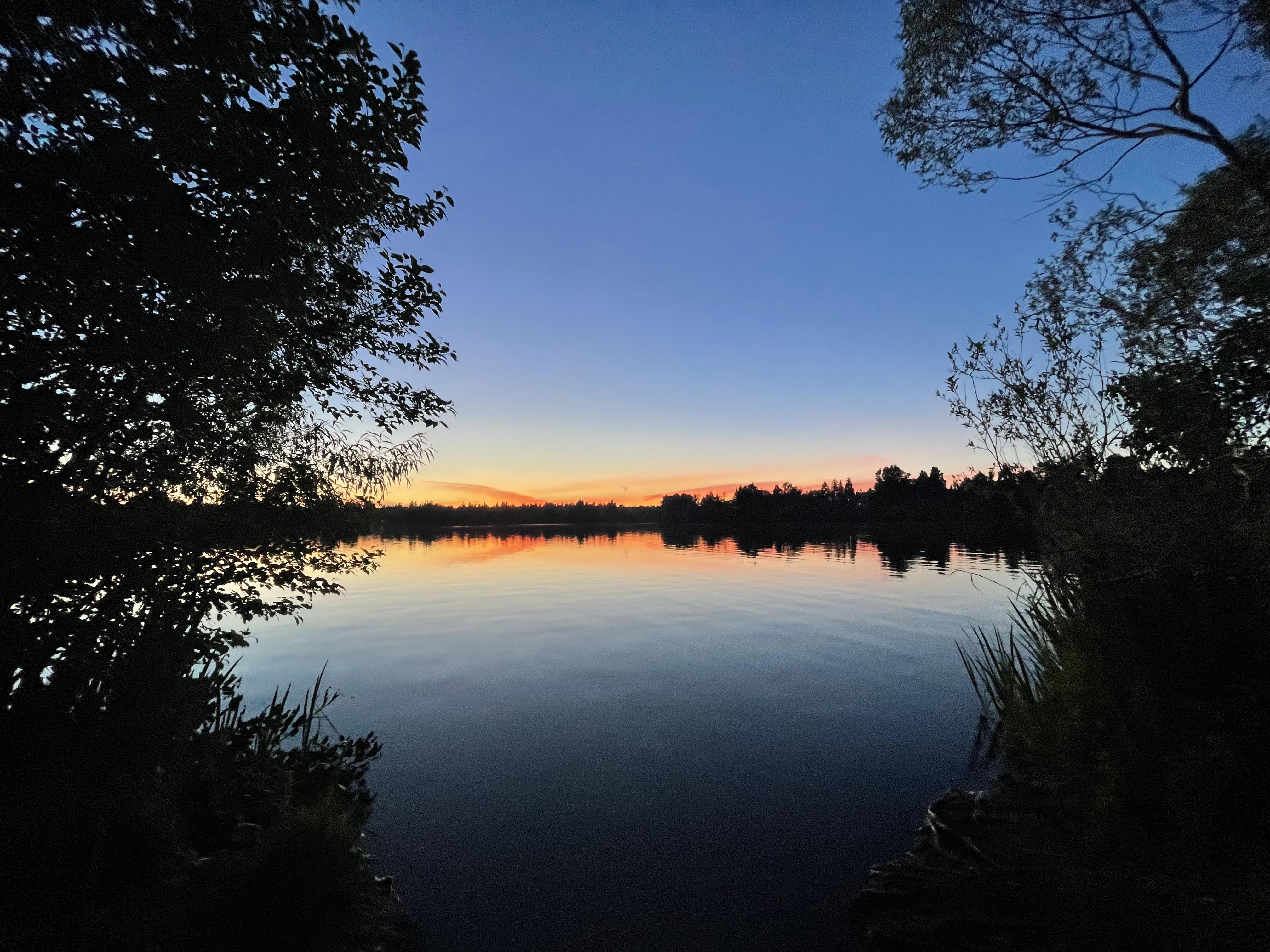 sunset swim at green lake lakeporn