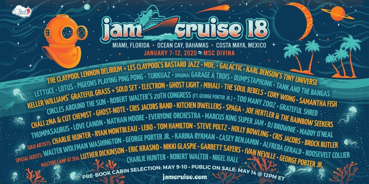 Jam Cruise 18 Lineup r/festivals
