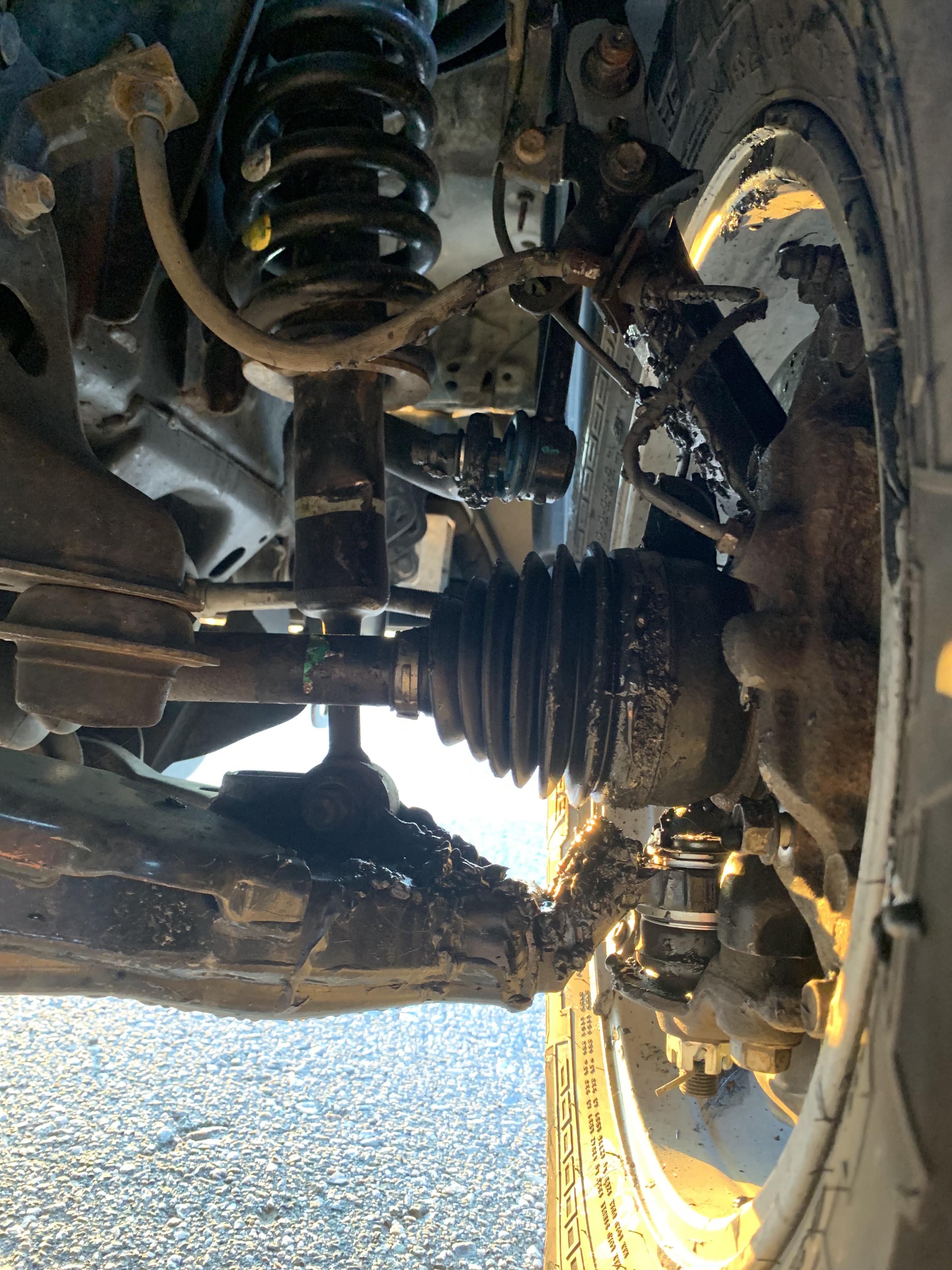 Test driving a 2015 noticed all this lube/grease. I think it’s
