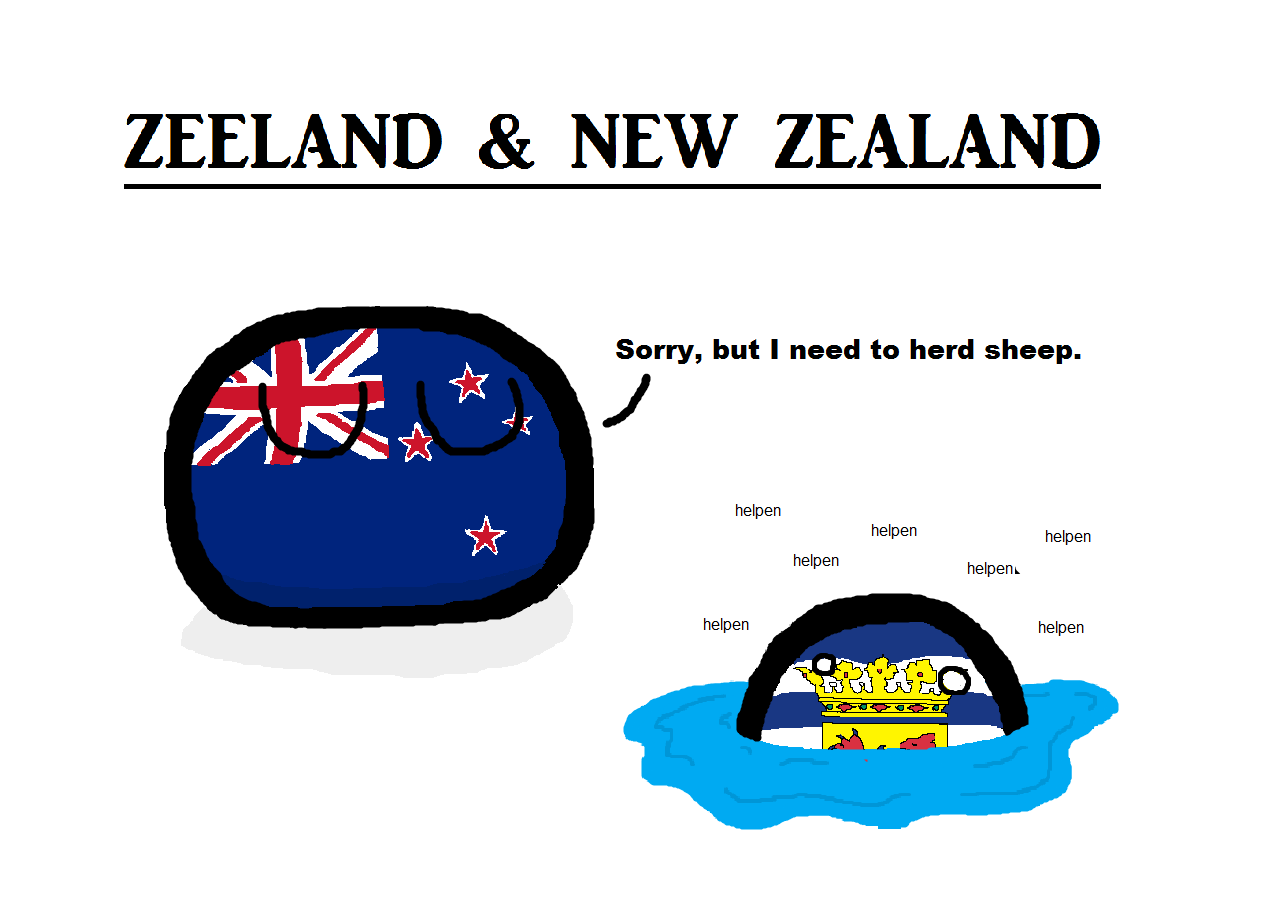 Zeeland and New Zealand r/Polandballart