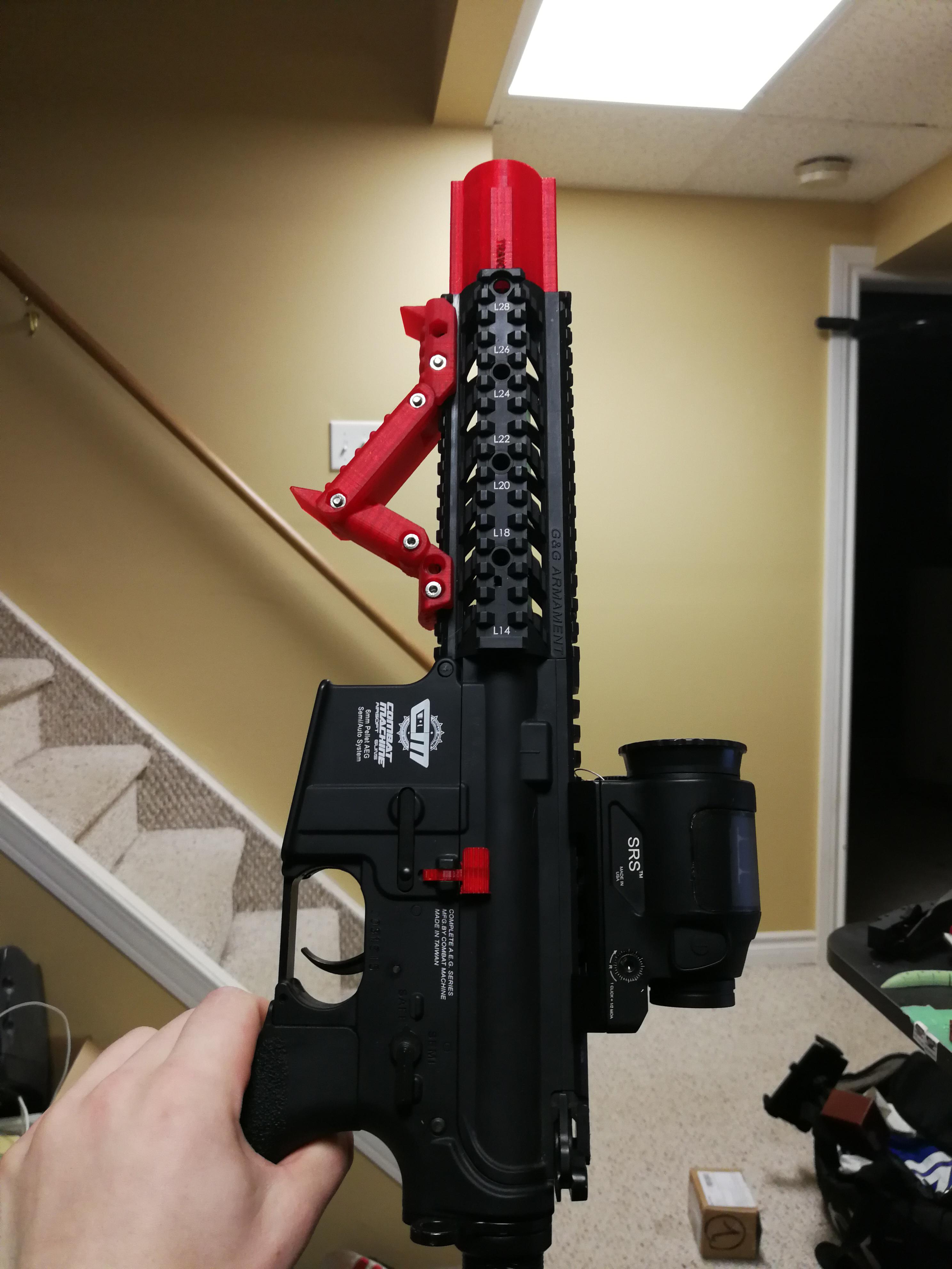 3d printed some replacement parts and an adjustable grip (G&G cm16) r