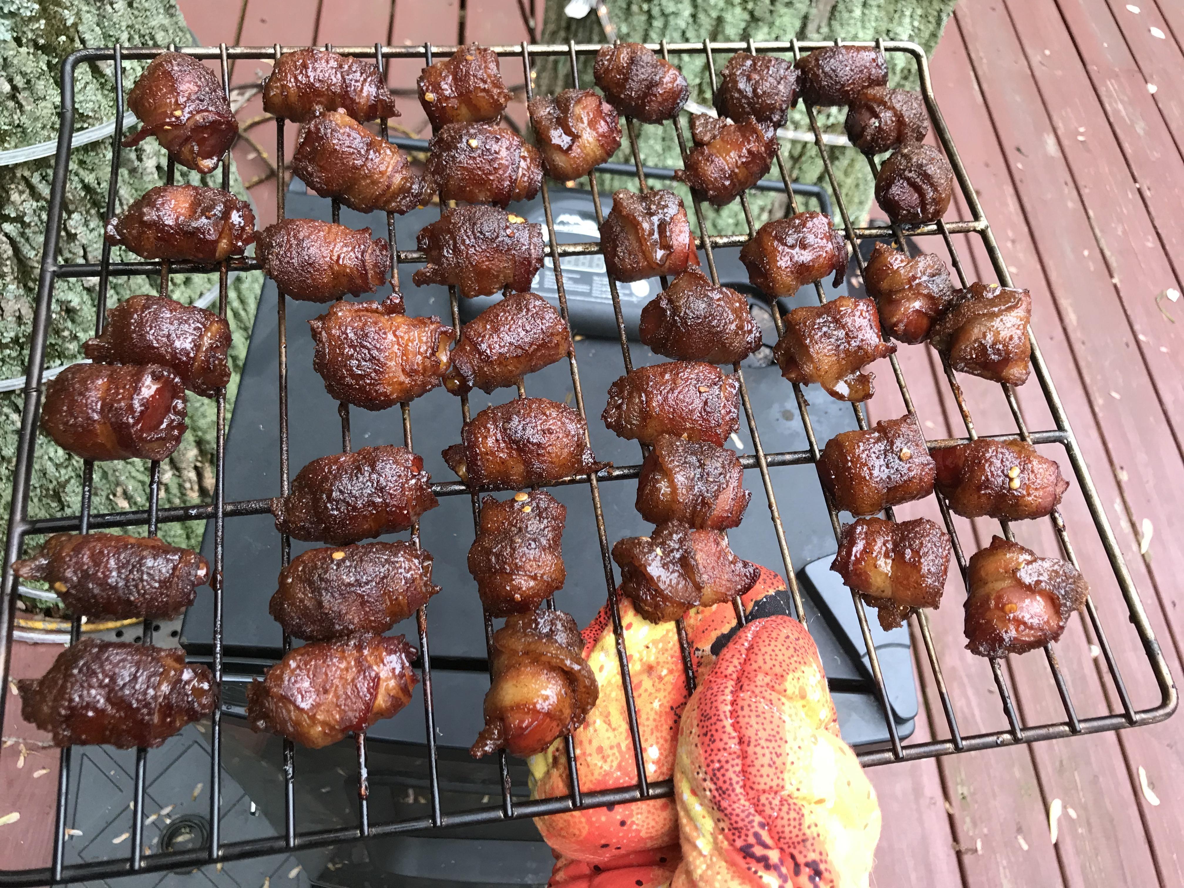 Bacon Wrapped Kielbasa Brown Sugar and Beer Glazed r/smoking