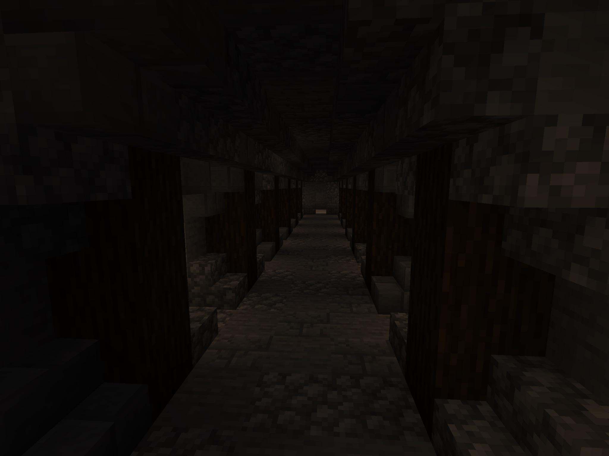 I tried making a creepy tunnel, any thoughts? r/Minecraft