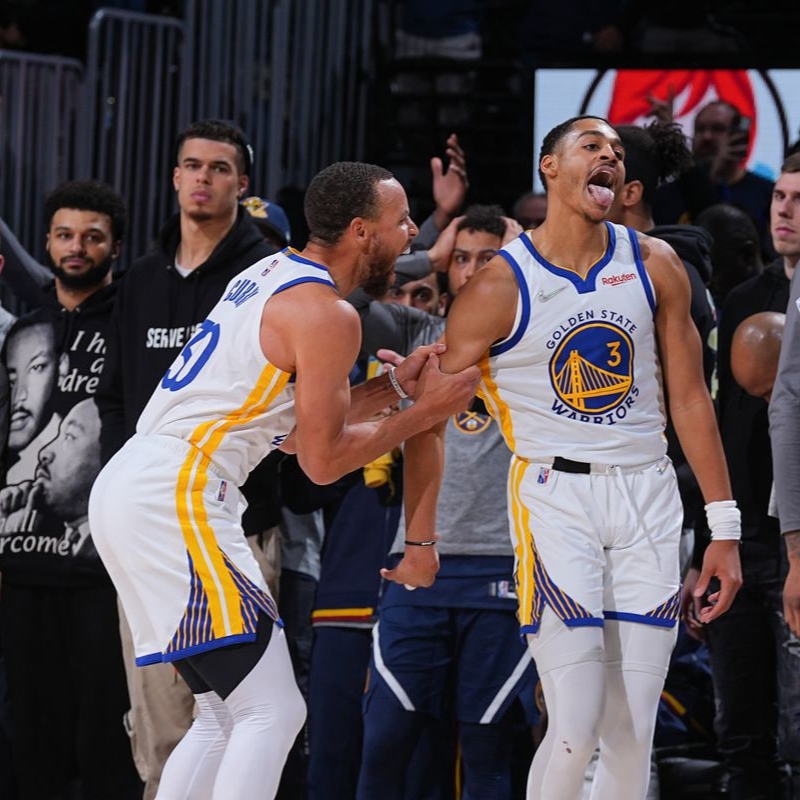 Jordan Poole and Stephen Curry are the first teammates in history to