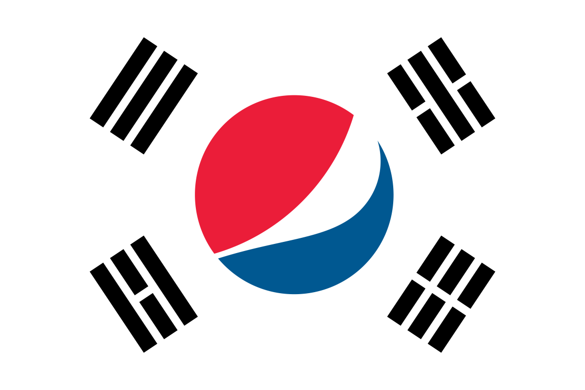 [Redesings] I've changed Korean flag's yinyang into Pepsi logo r