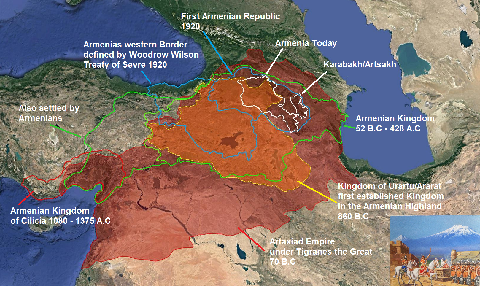 Armenian Kingdoms & Territories [1618x964] r/MapPorn