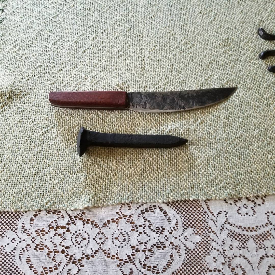 Made a knife from a railroad spike (Beginner Blacksmith) r/Bladesmith