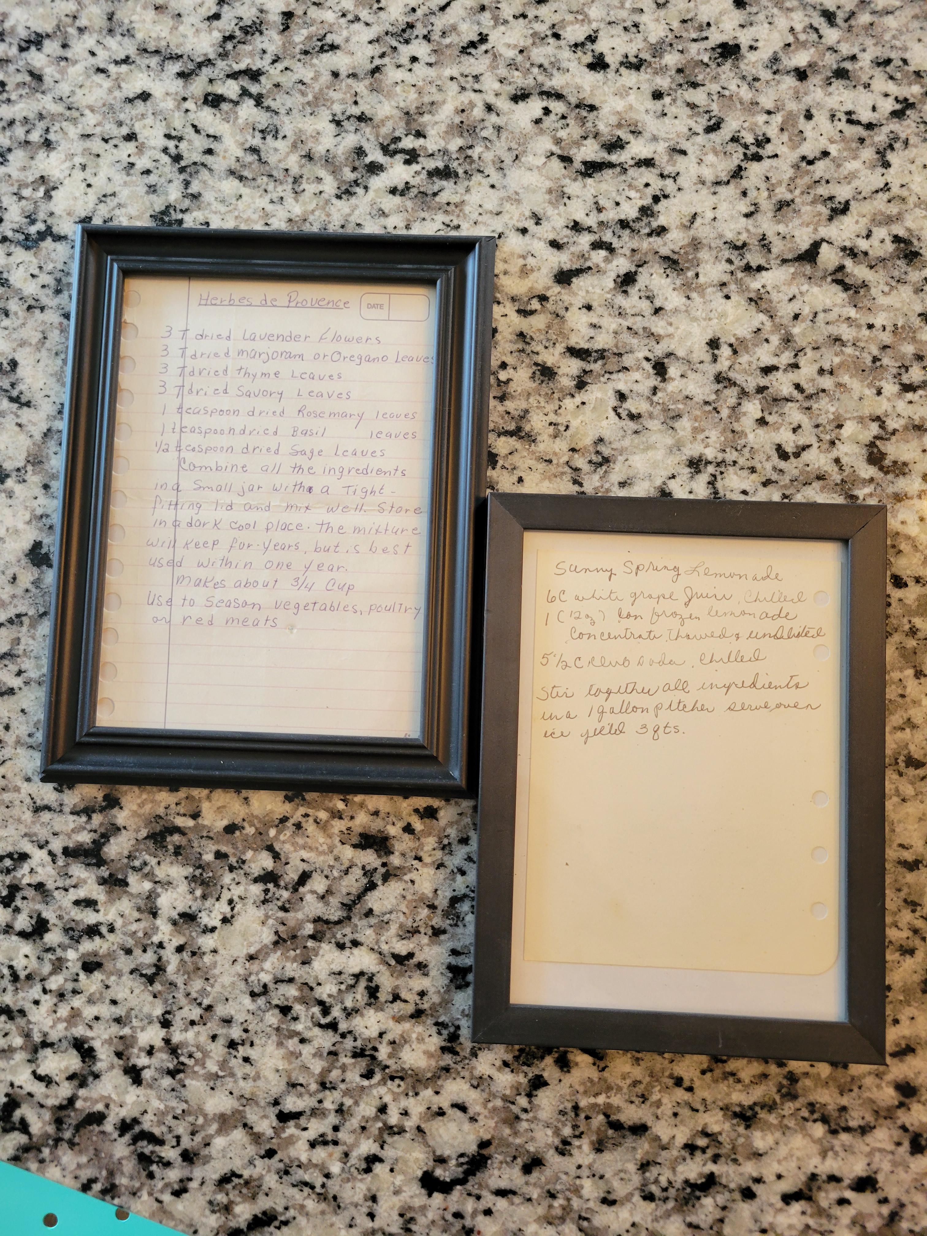 how do I keep these hand written recipes from my grandma from fading