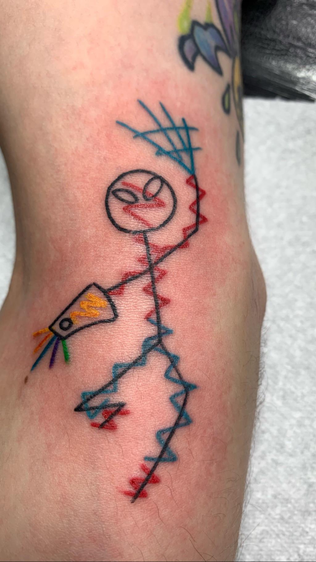 Tom Holland drew my new tattoo Marvel