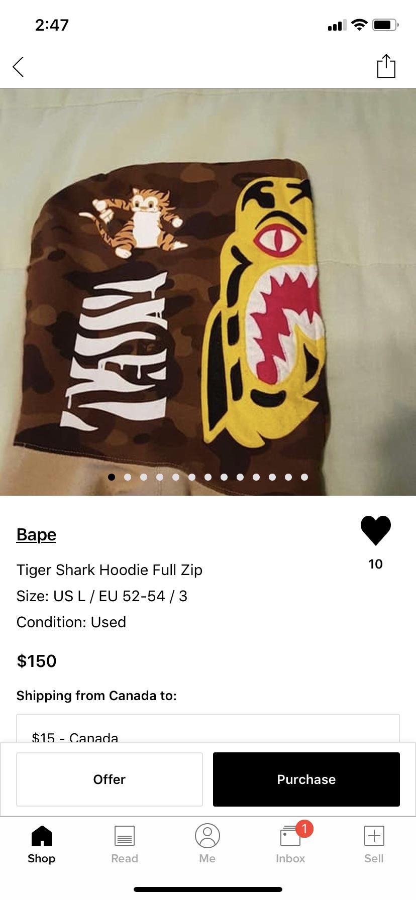 I found a bape hoodie on grailed but it’s missing the washing tags so
