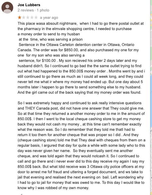 Went looking for the phone number of this post office and got this