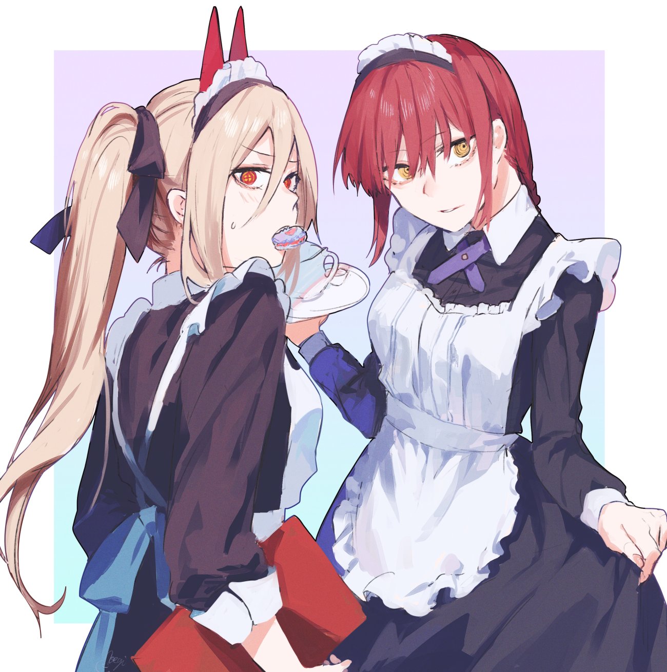Power and Makima helping out as maids r/ChainsawMan
