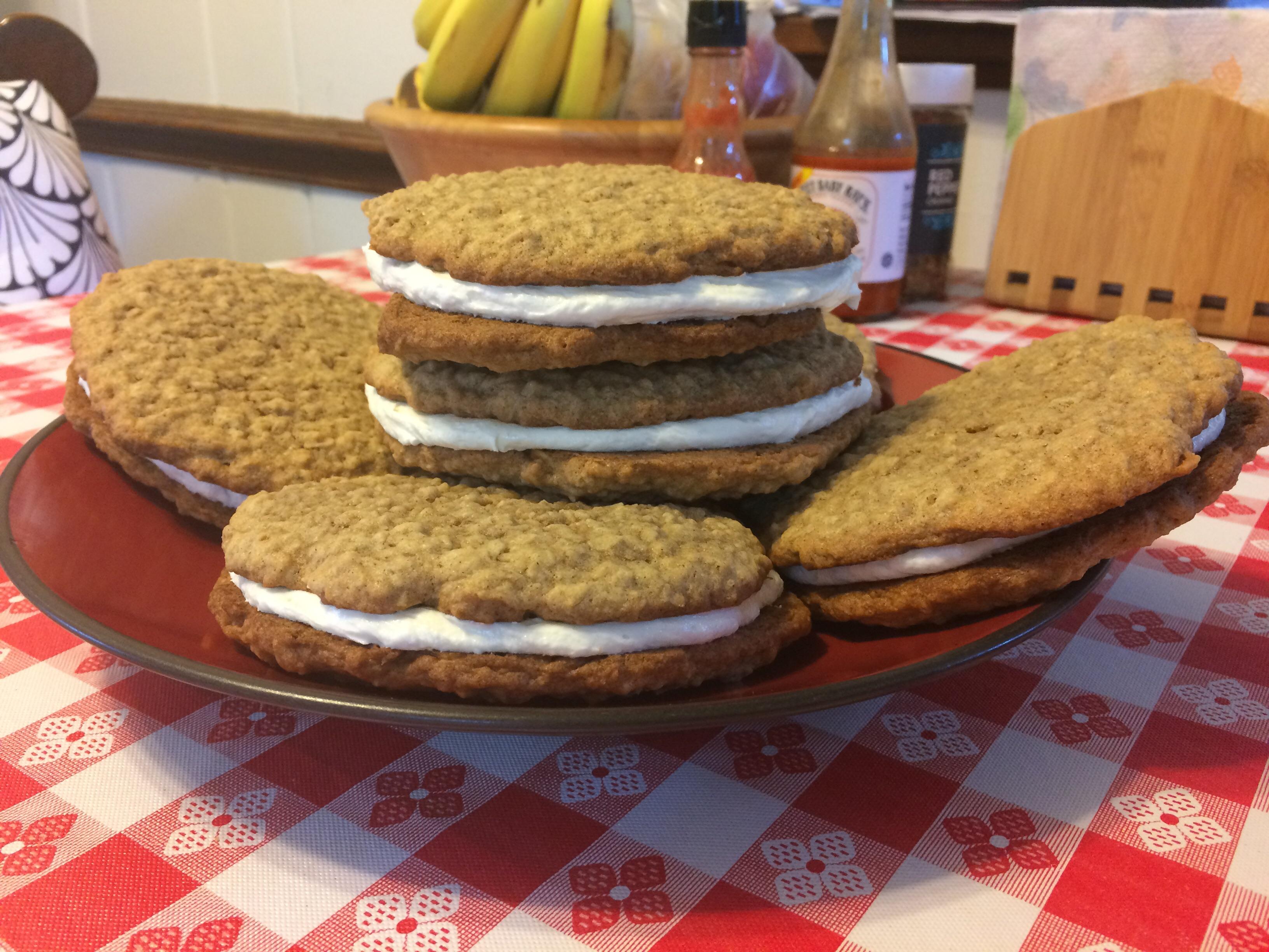 [Homemade] Giant Little Debbie Oatmeal Cream Pies r/food