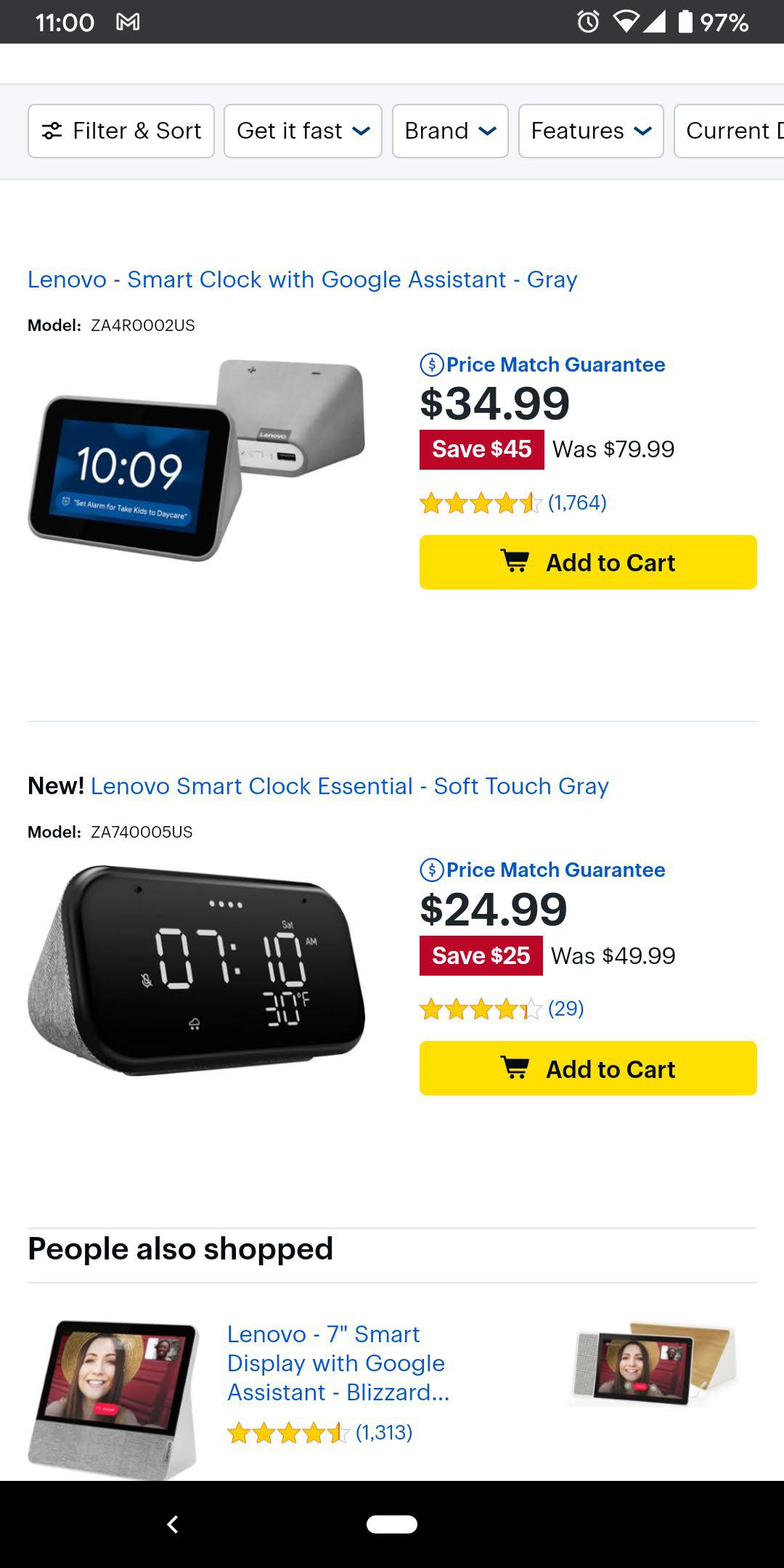 Lenovo Smart Clocks on sale at Best Buy! r/googlehome