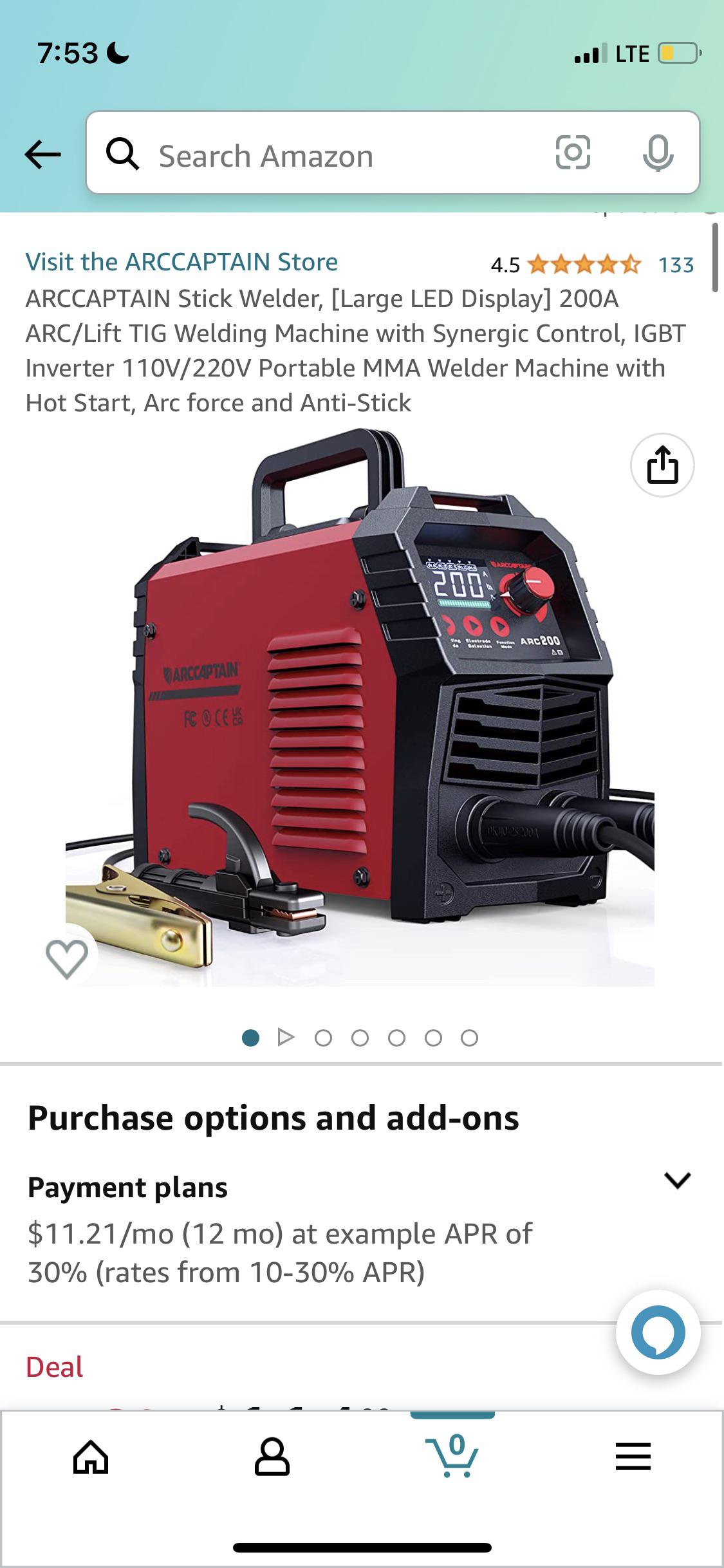 Could a portable generator give me enough power for this small 110v arc