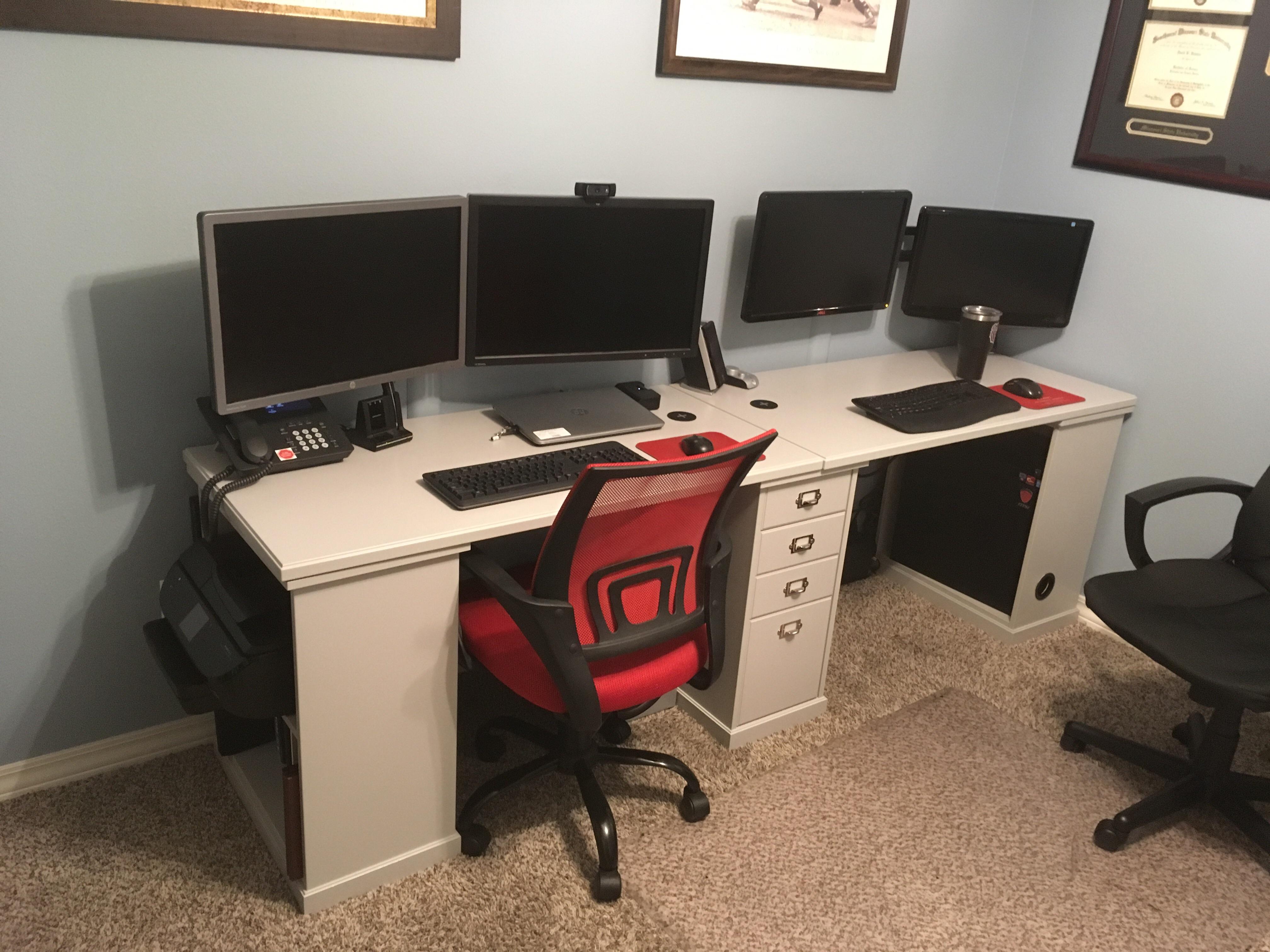 Klimpen desk setup turned out pretty well. Used the IKEA wire covers