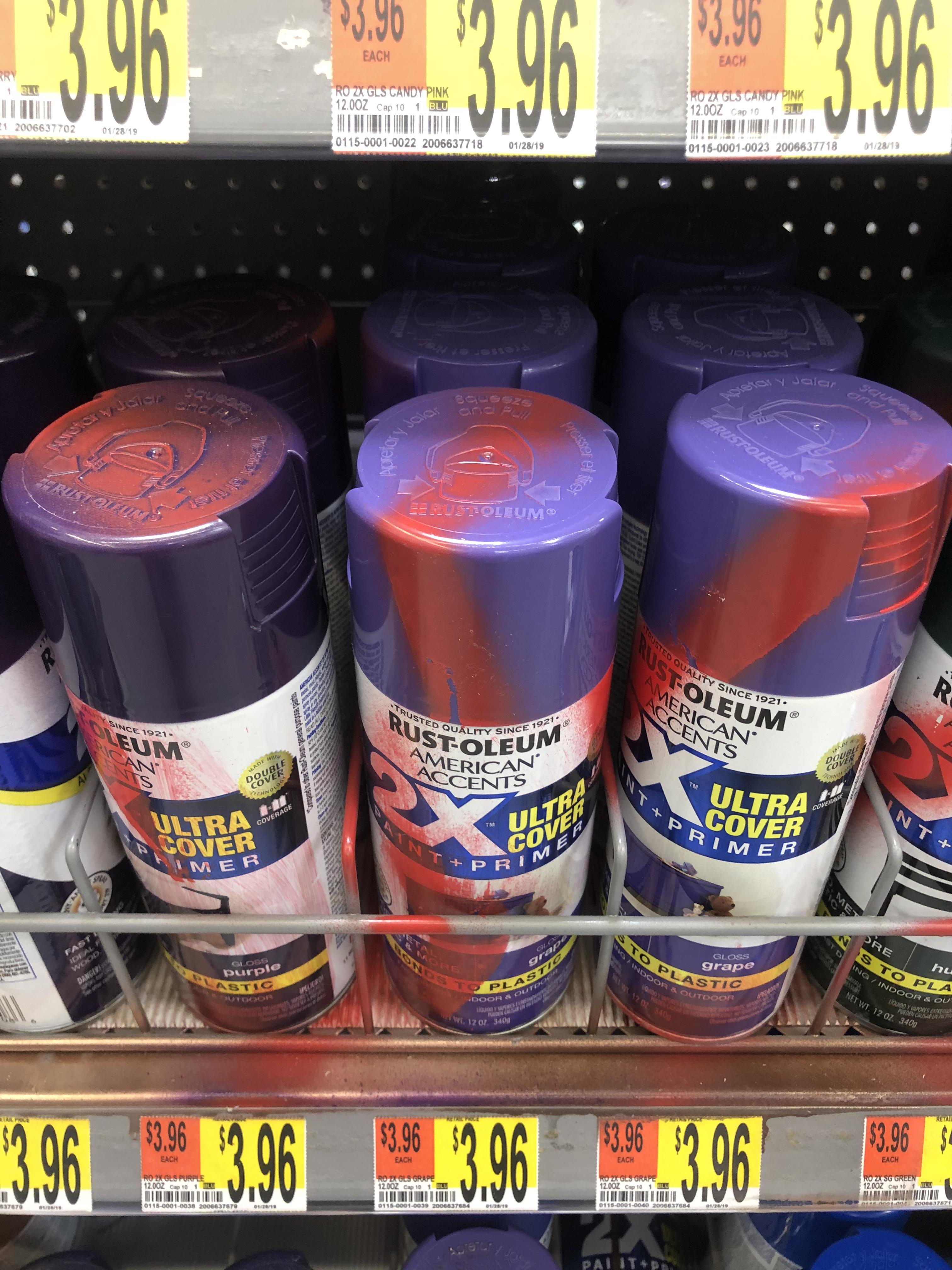 People who use the spray paint in stores to spray the other merchandise