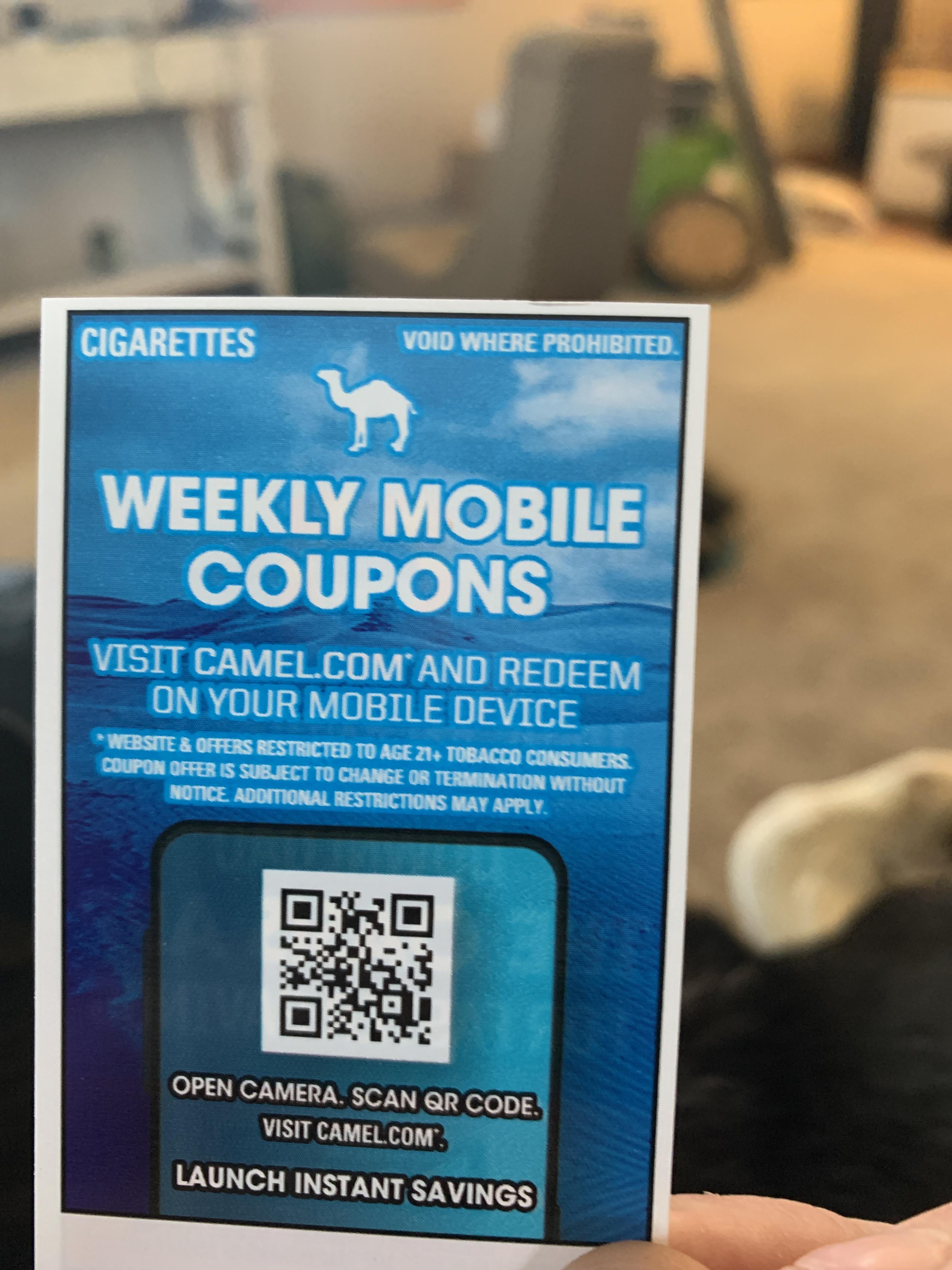 Free coupon for you Camel smokers r/Cigarettes