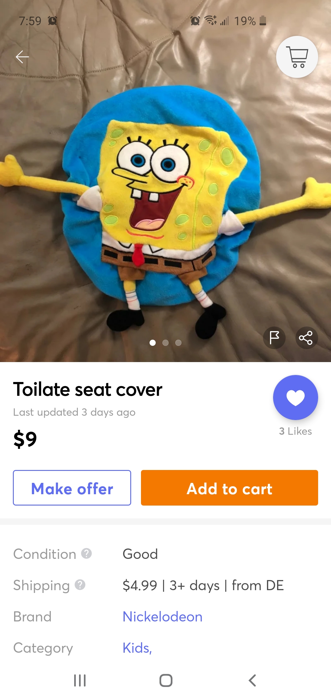 Thanks, I hate spongebob toilet seat cover WITH ARMS r/TIHI