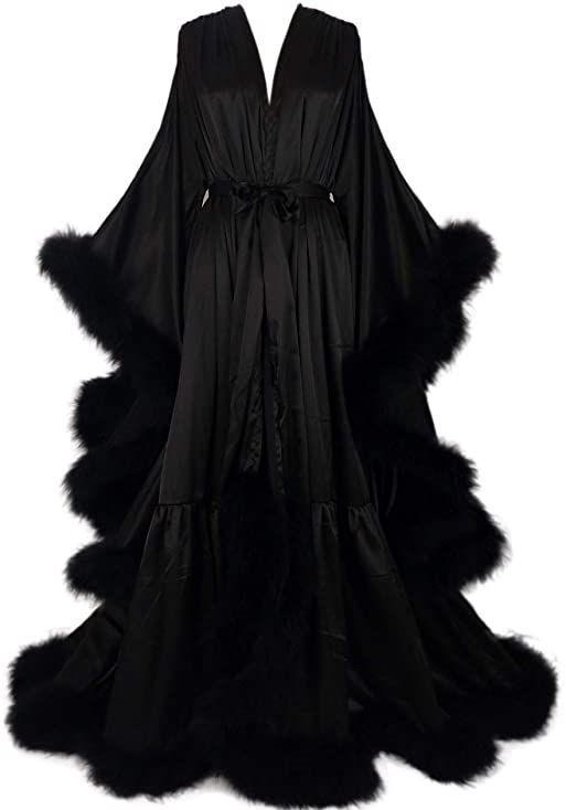 Glamorous Black Dressing Gown r/ColorBlack