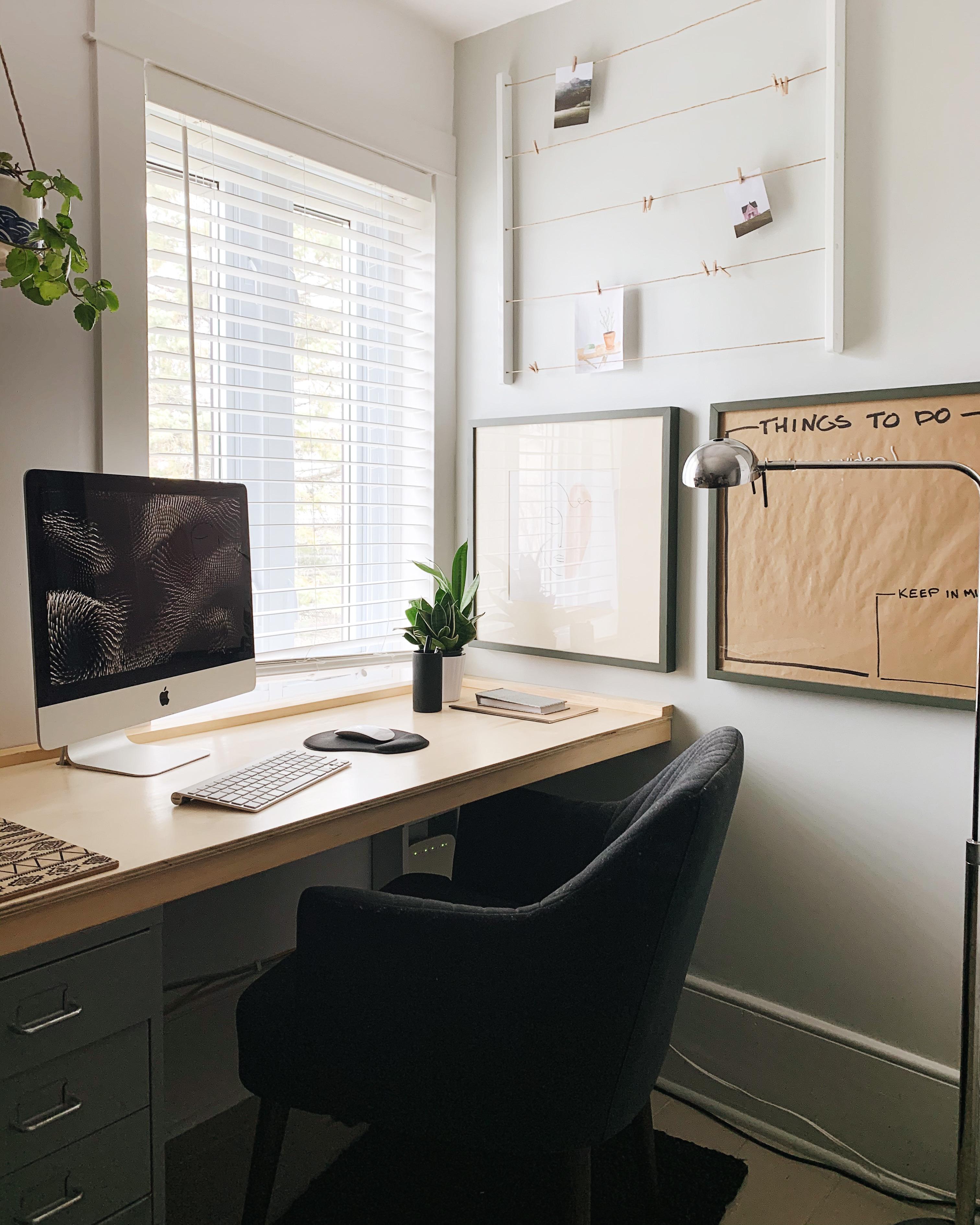 We had to DIY a home office quickly so one of us could work from home
