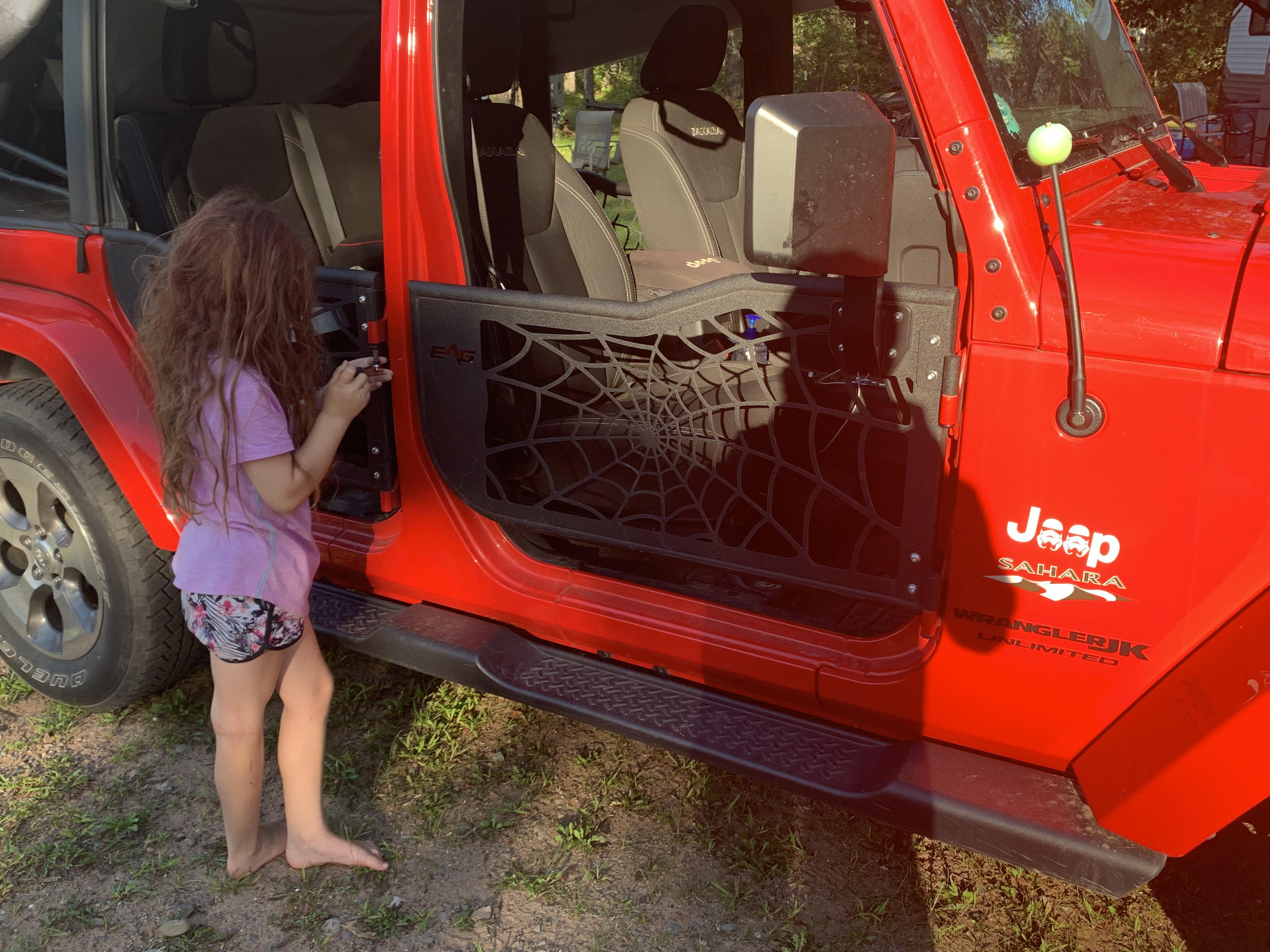 Learning how to take out the door pins and put them back on is an important life skill, like