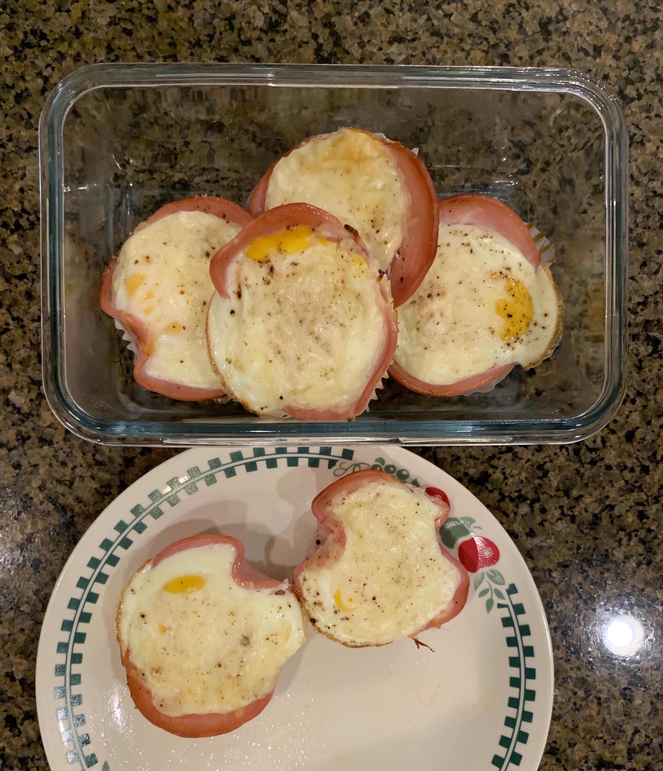 Canadian bacon egg cups r/lowcarb