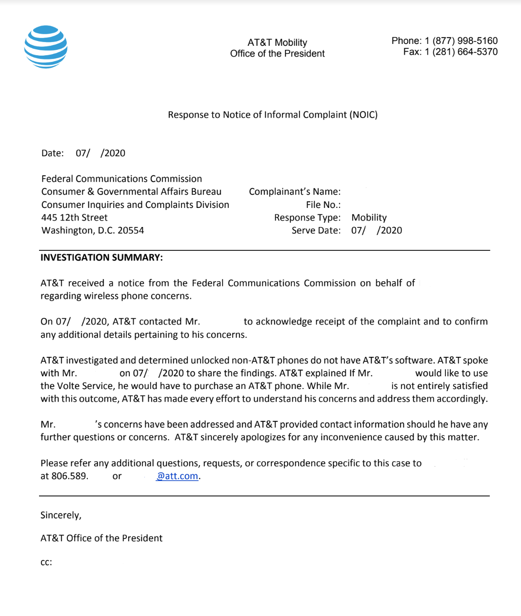 Complaining to AT&T Customer Service FairShake