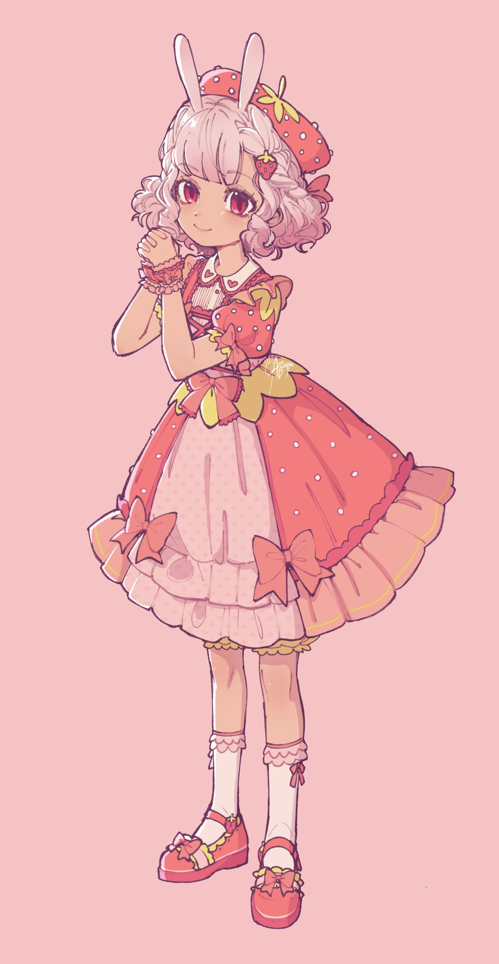 I tried drawing a strawberry inspired coord🍓 r/Lolita