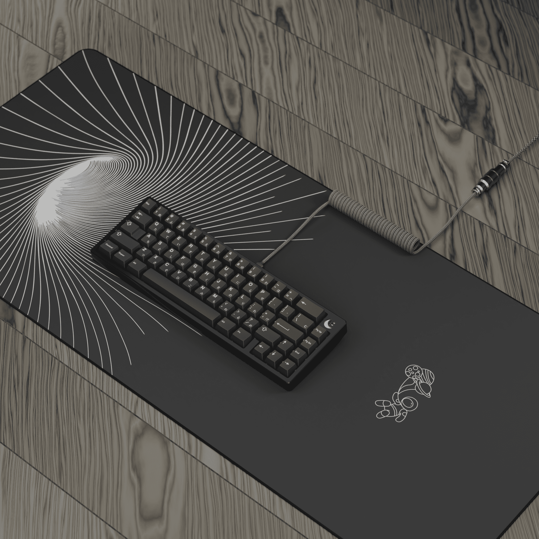 Stellar Death. Black Hole themed Deskmat for KAT Space Dust r