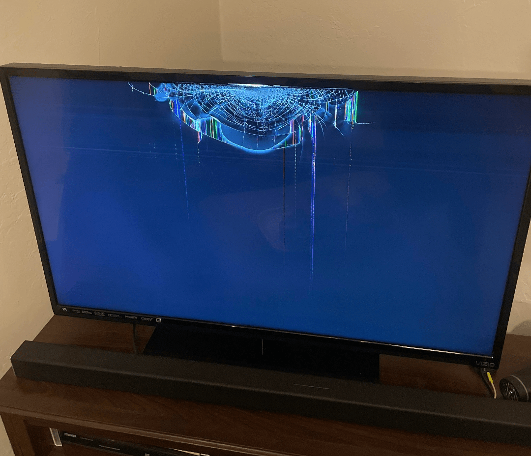 I accidentally broke my TV while arguing with my wife. How can I spin