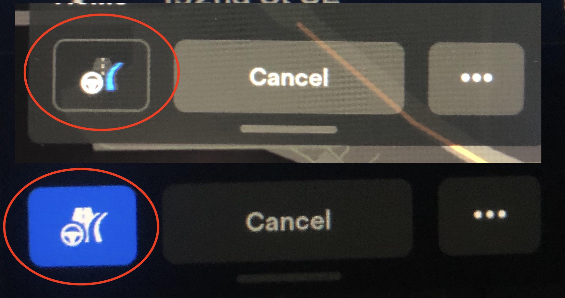 Can someone explain the functionality of the two states of this button