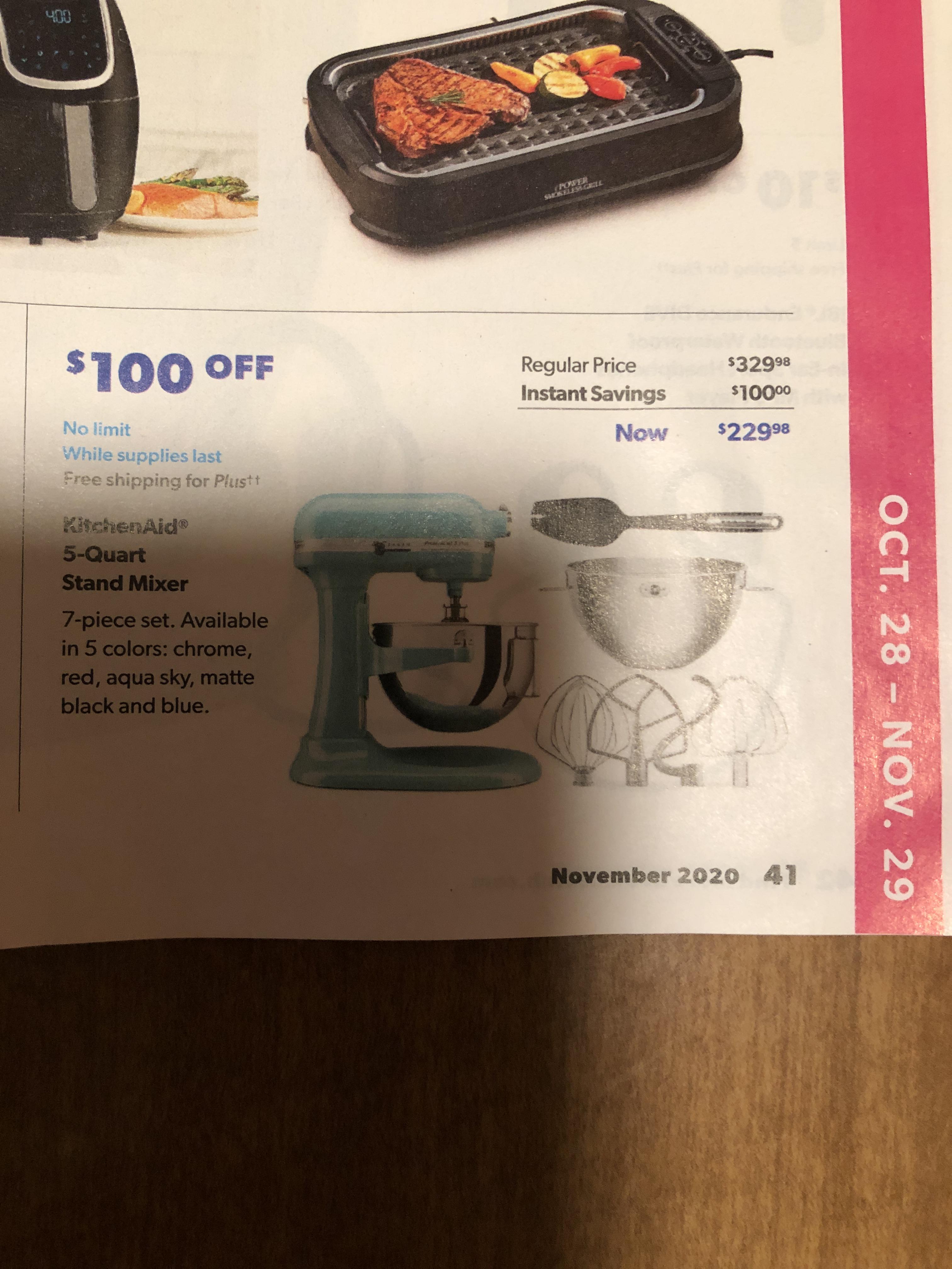 Sam's club sale. 229. Photo shows a Pro 5 + r/Kitchenaid
