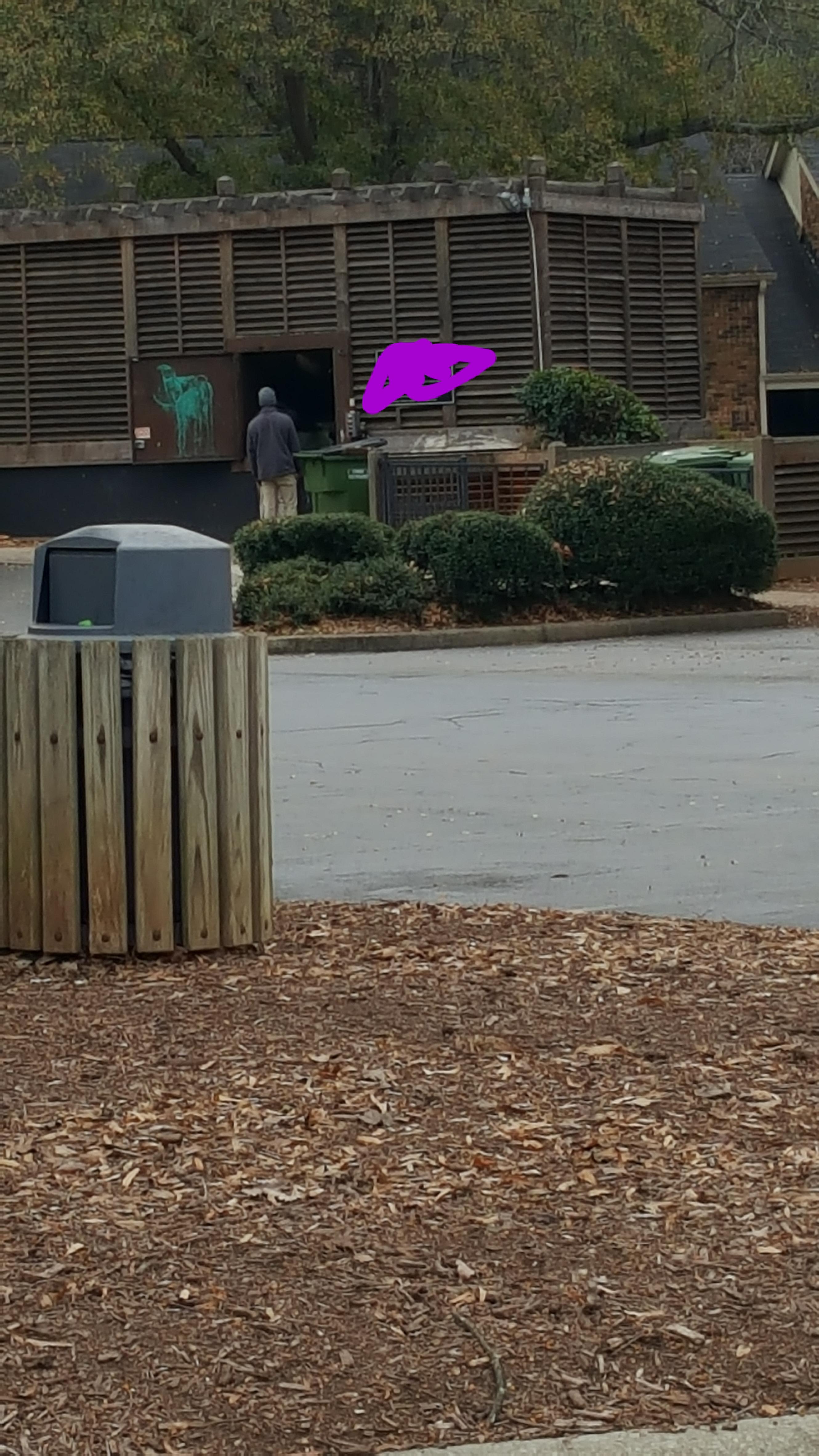 Just spotted the management at my apartment complex dumping all the
