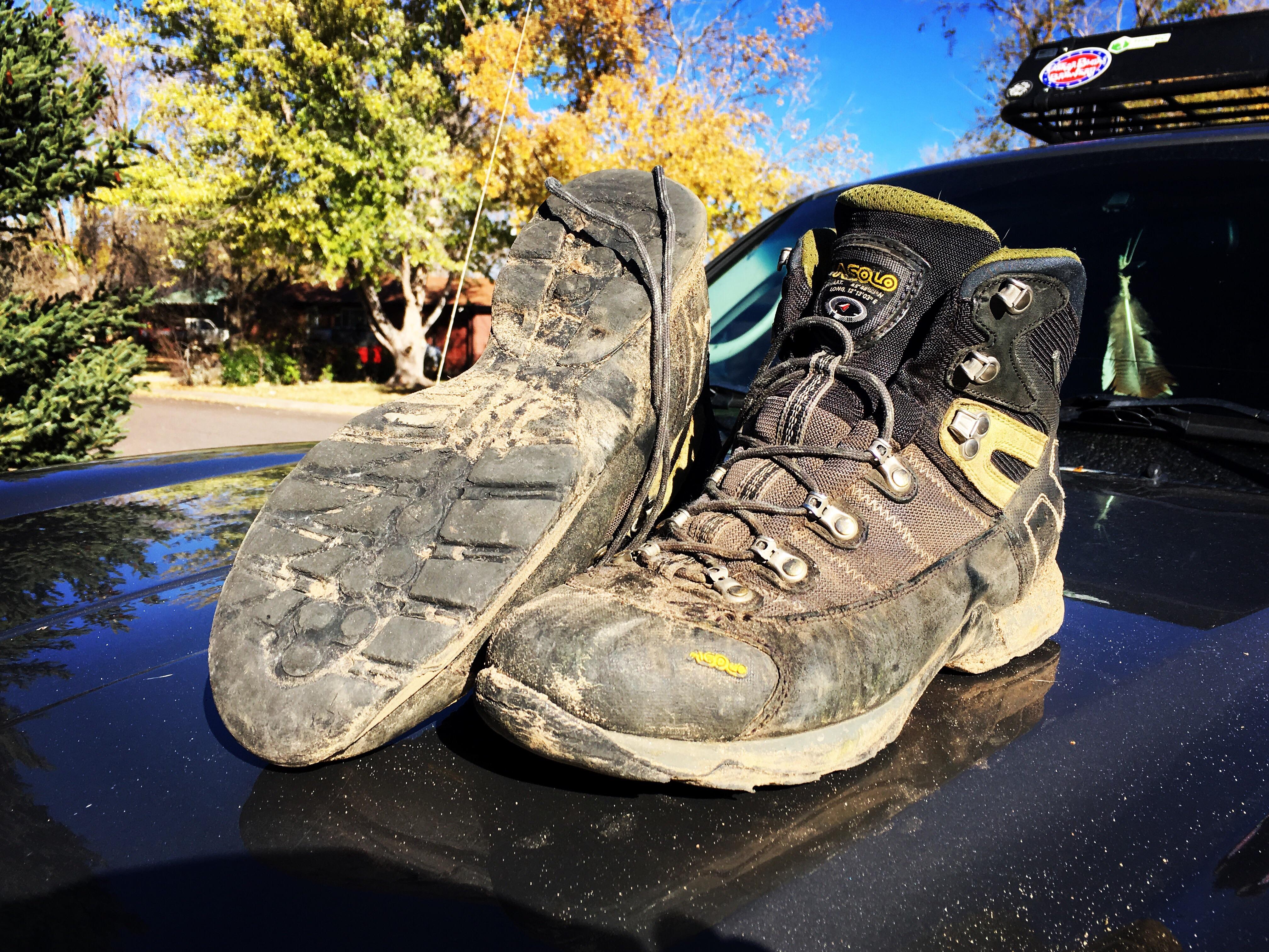 Asolo hiking boots after one year, 1000 miles and over 100,000 feet of