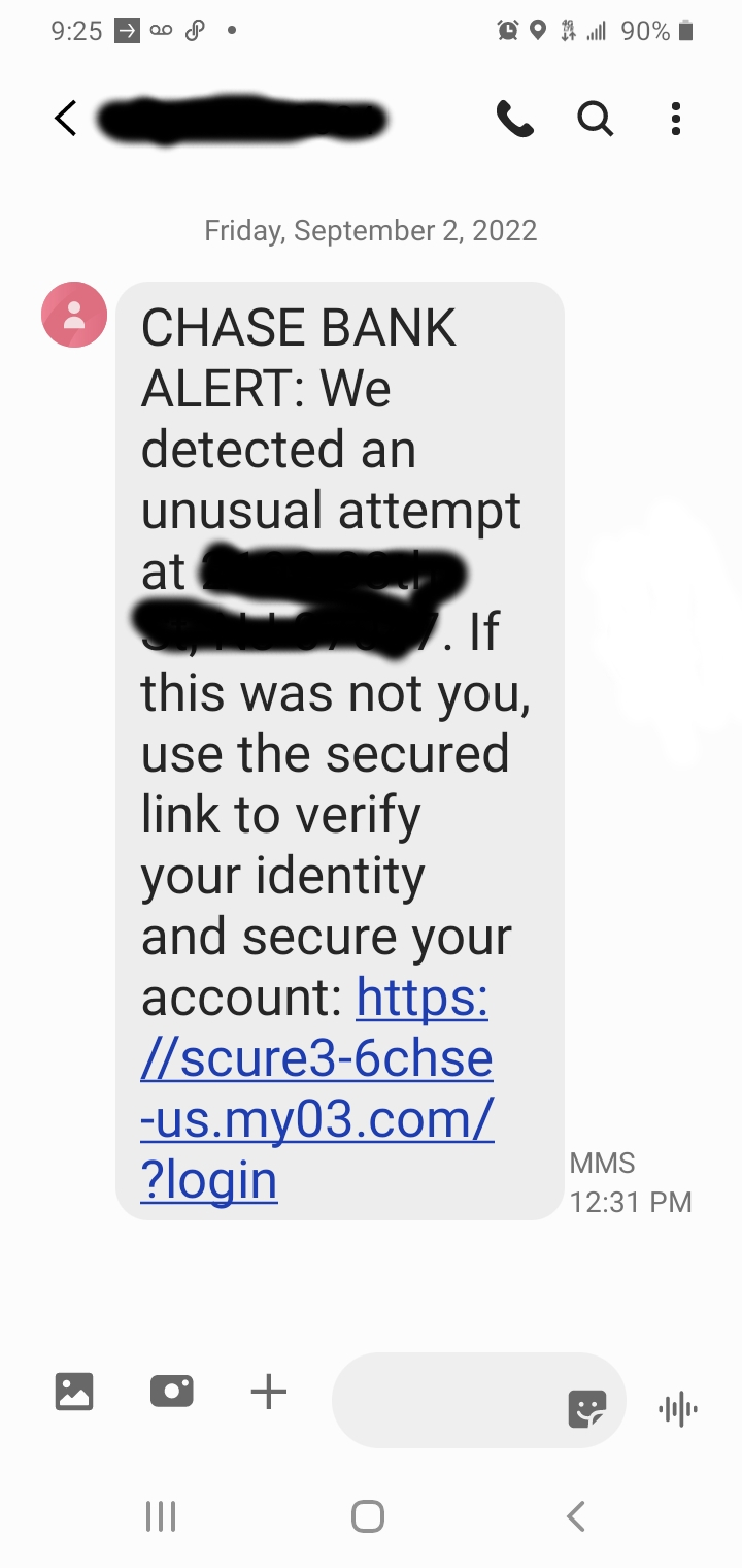 Fake Chase Bank Scam Alert. I received this today. Is there a way to
