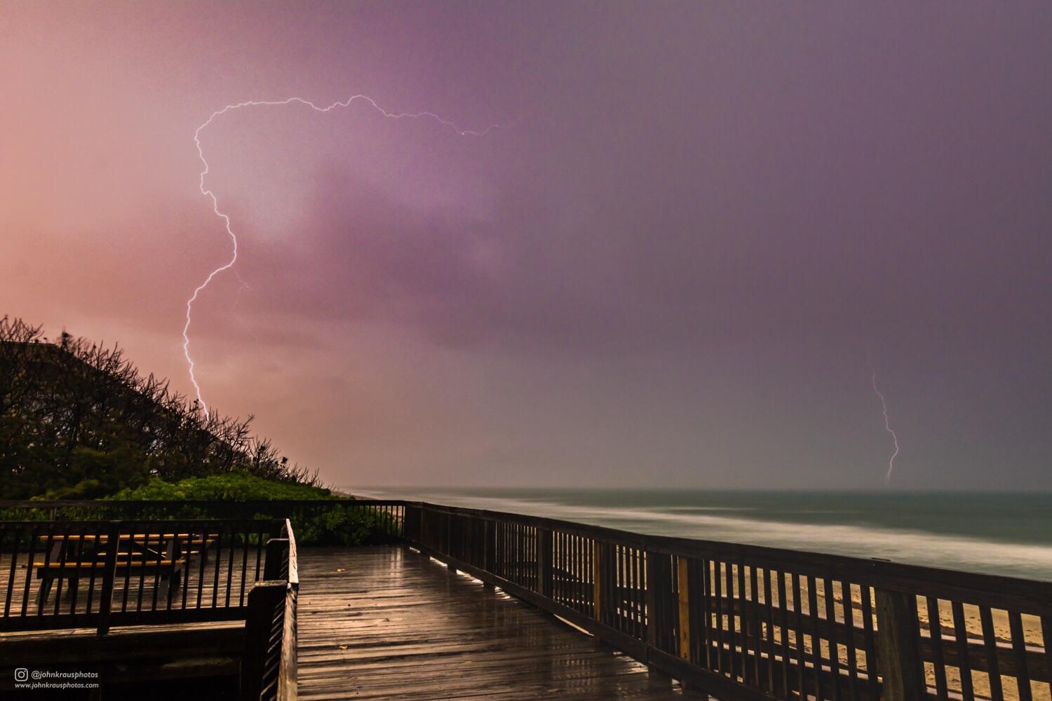 Last night's spectacular lightning show, as viewed from Indian Harbour