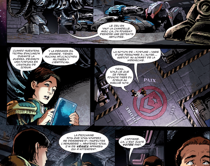 The french translation of the first part of Shadow wars has one part in spanish for some reason