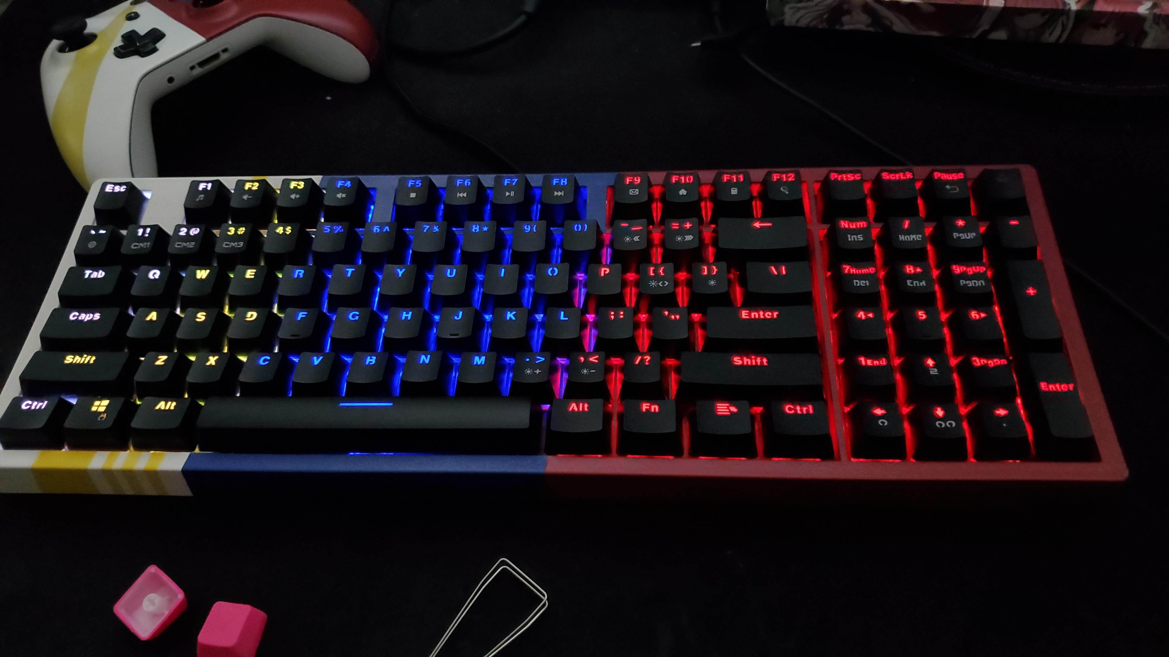 it's not a custom kb but I spray painted this Rakk Ilis from