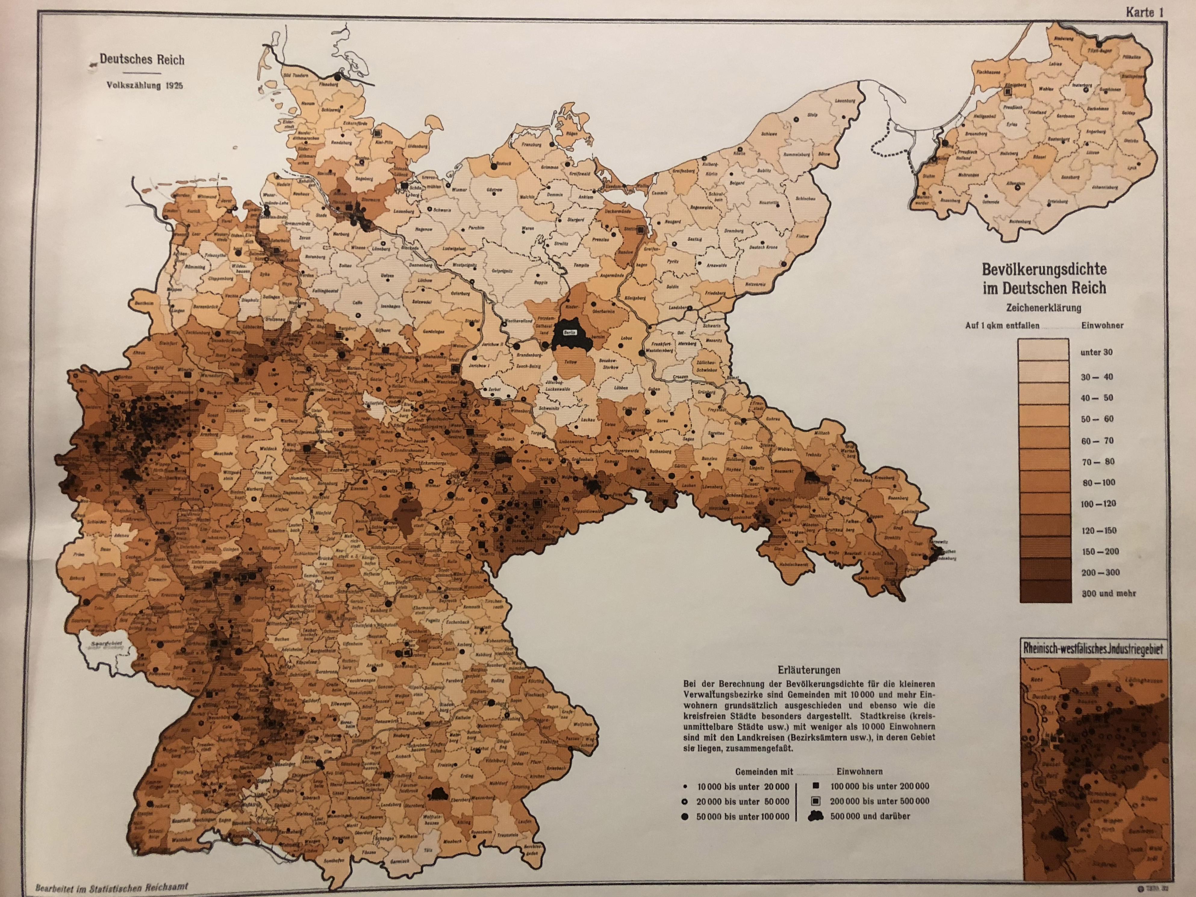 As the population density of Eastern Germany reaches a new low since