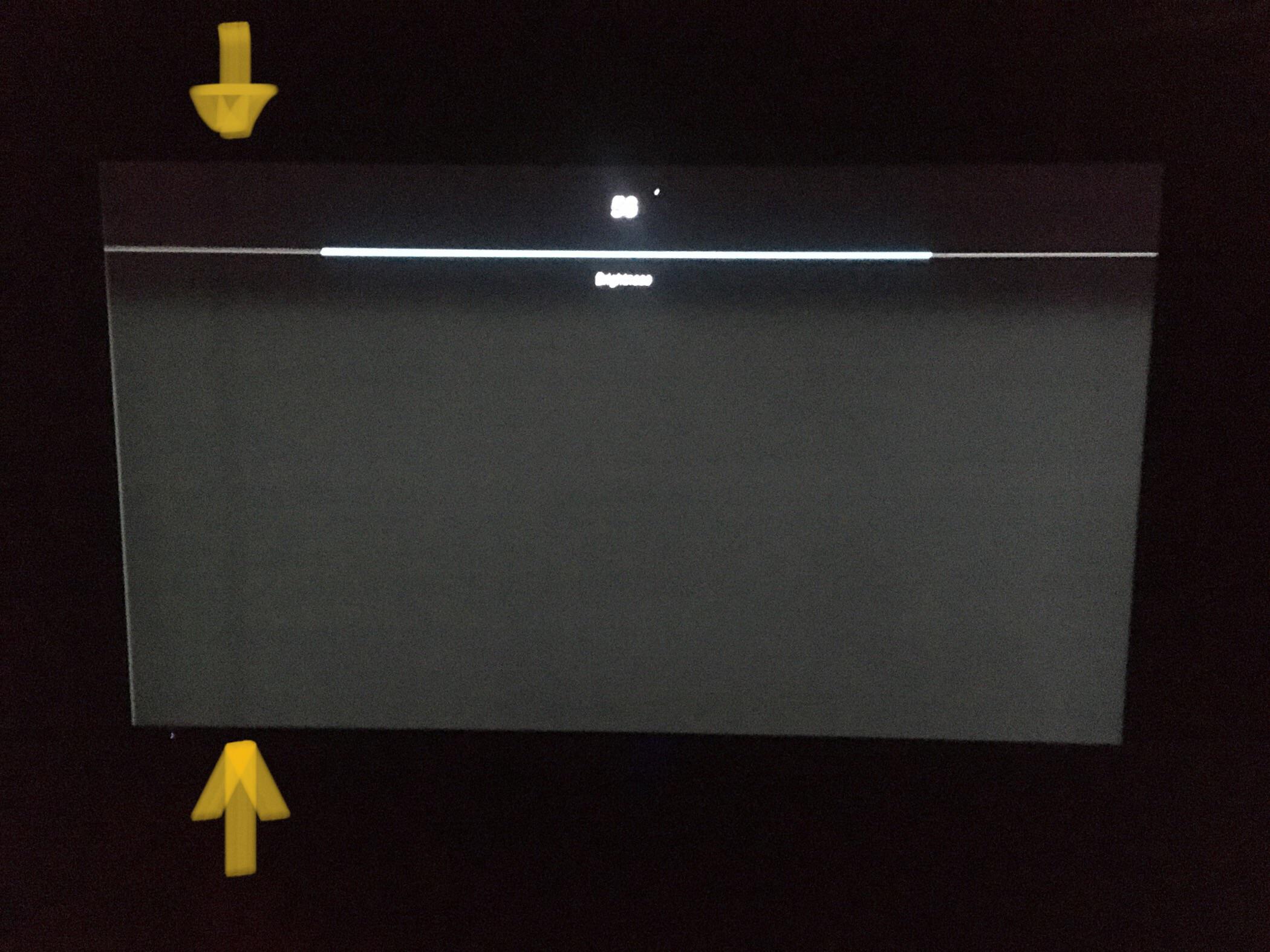 New OLED55H1 vertical dark band on all sources. Pic after two screen