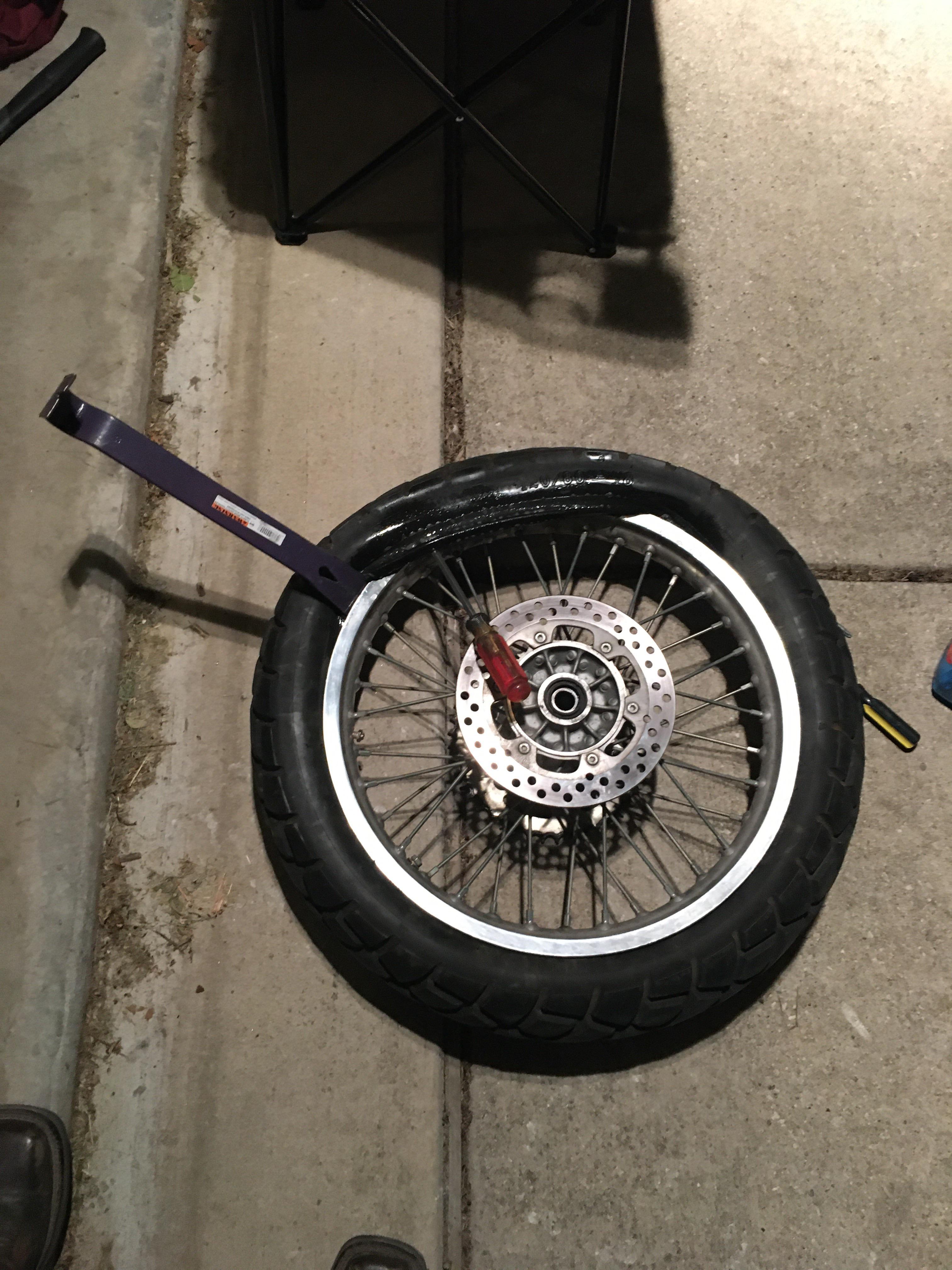 Changing tires, kinda stuck. Any advice? r/DRZ400