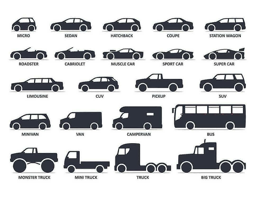 Different types of vehicles coolguides