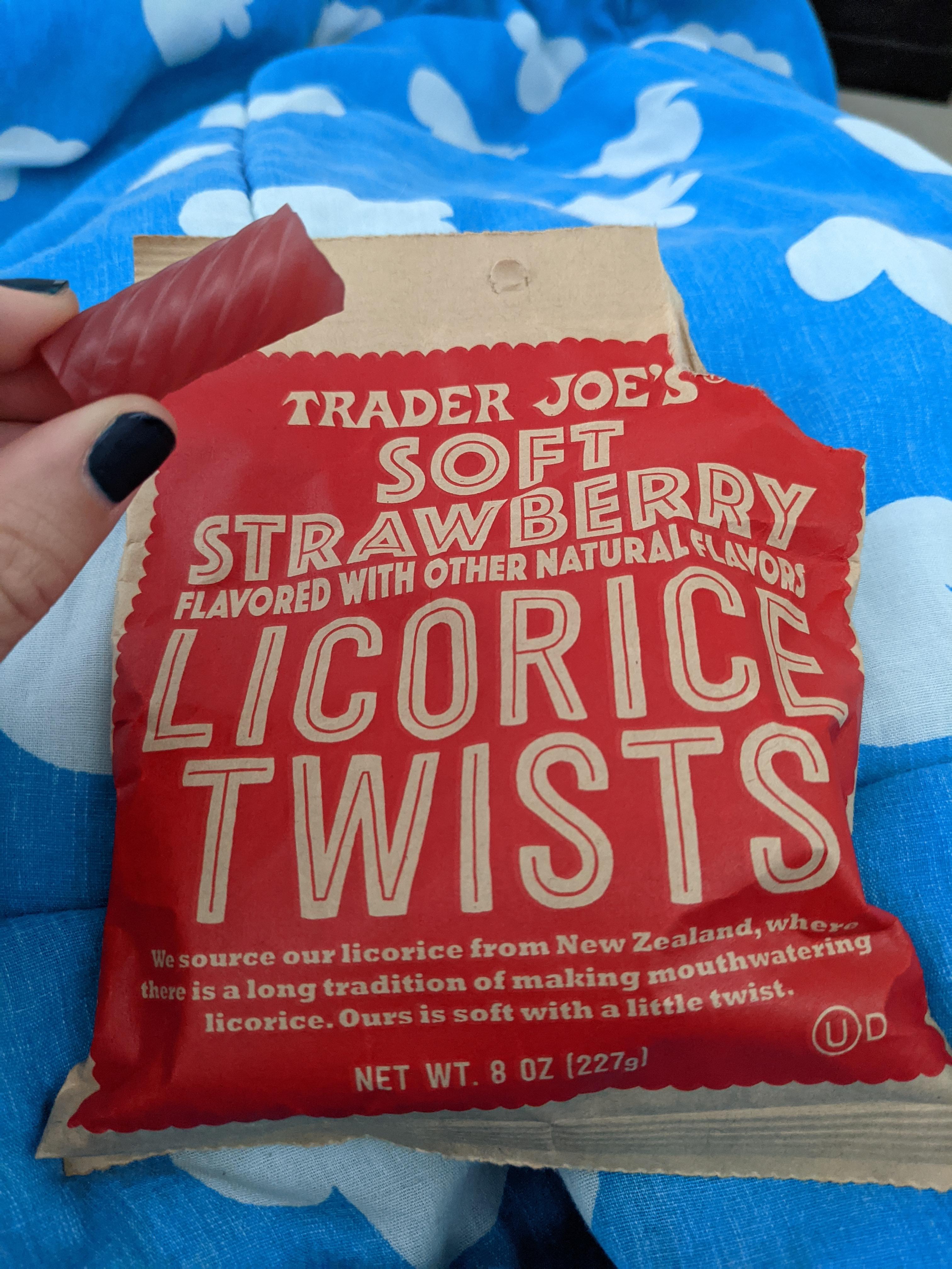 First time trying strawberry licorice twists and WOW!! So good! They taste like a strawberry