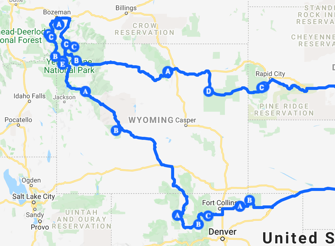 Road Trip to Yellowstone from Chicago in 11 days. To short