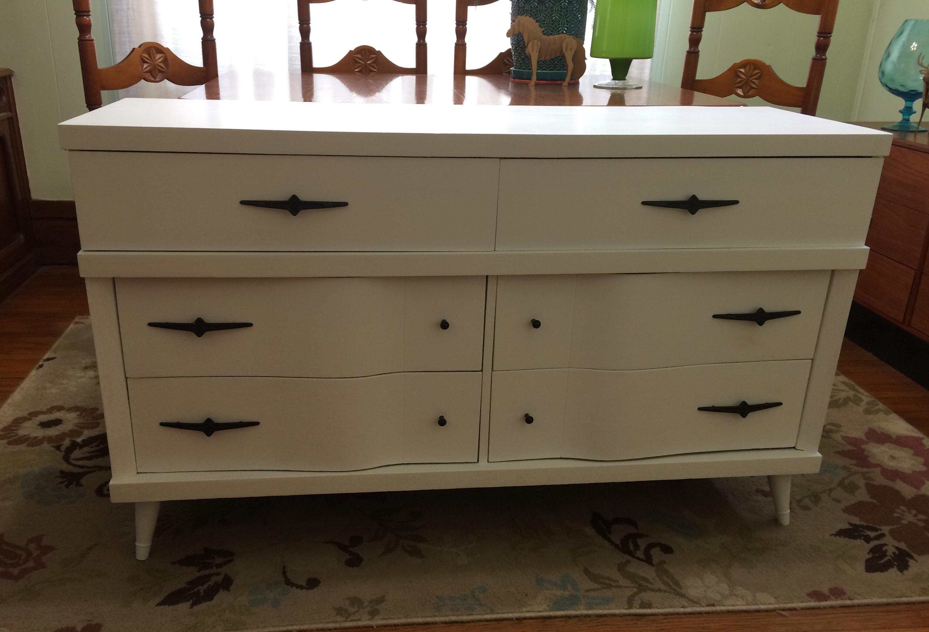 Mcm Dresser Painted Dresser turned yellow charmer, from walter and veronica, apartment