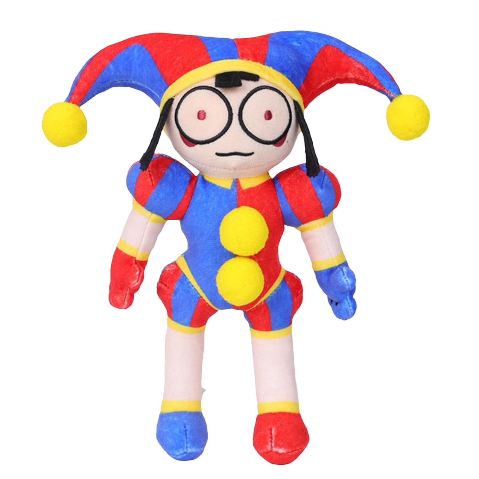 I found this nightmarish bootleg Pomni plush. It's staring into my soul