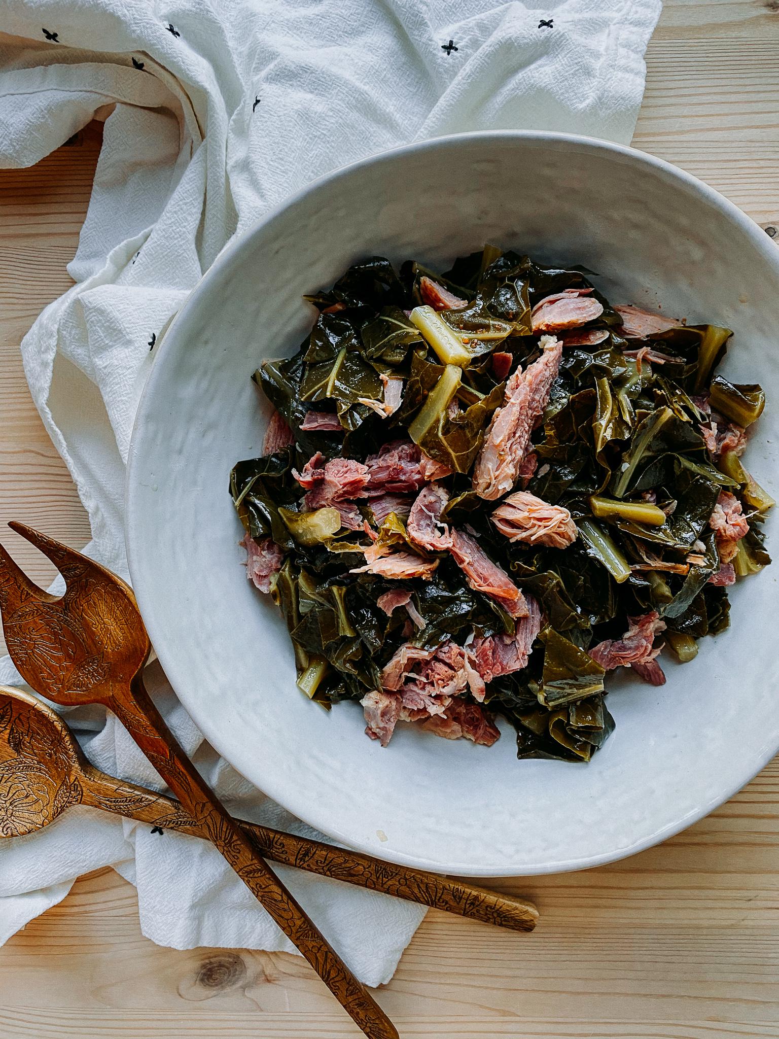 Pressure Cooker Collard Greens with Smoked Ham Hock r/Paleo