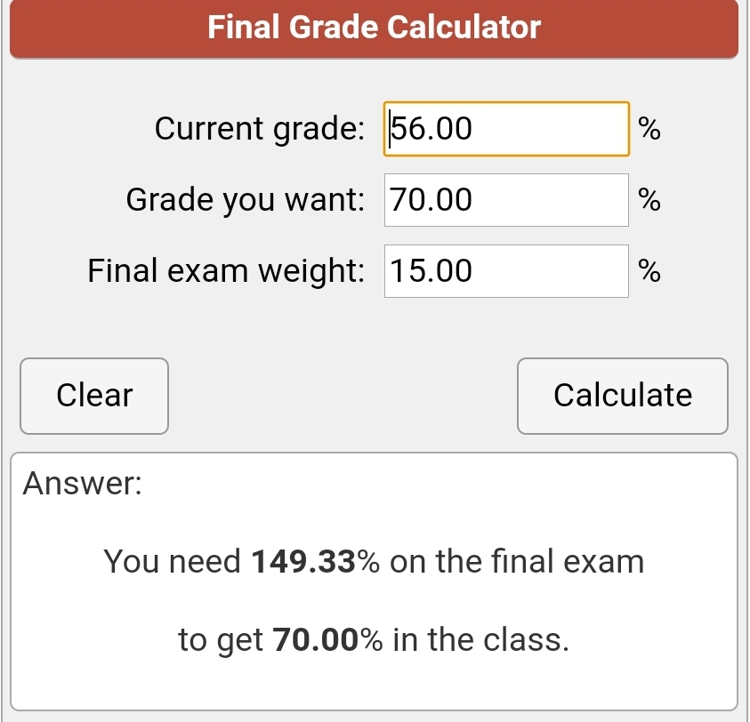Rogerhub Gpa Calculator Coursework And Exam Calculator Final Grade